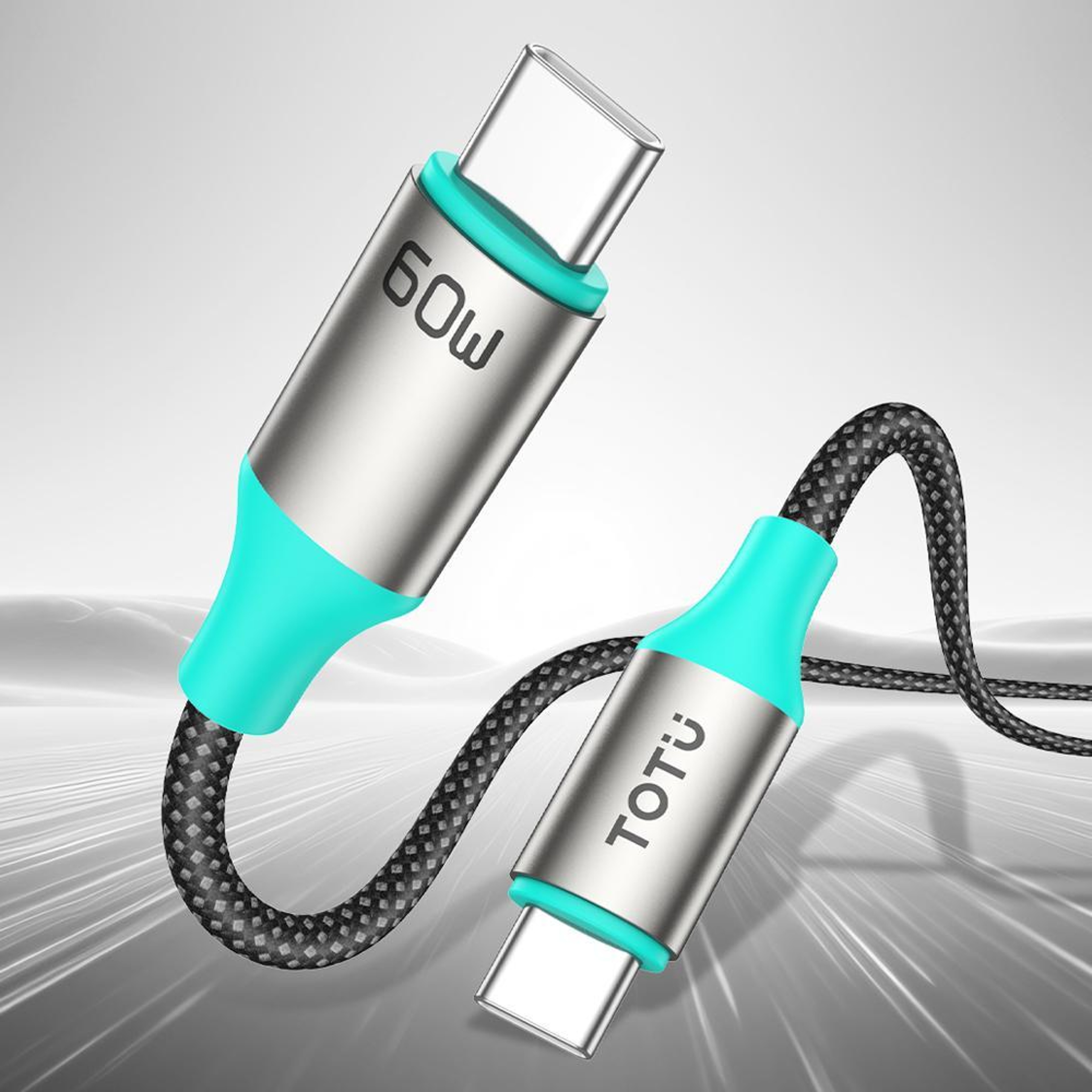 15W Fast Charging Cable Braided Aluminum Durable Data Sync Cord 0