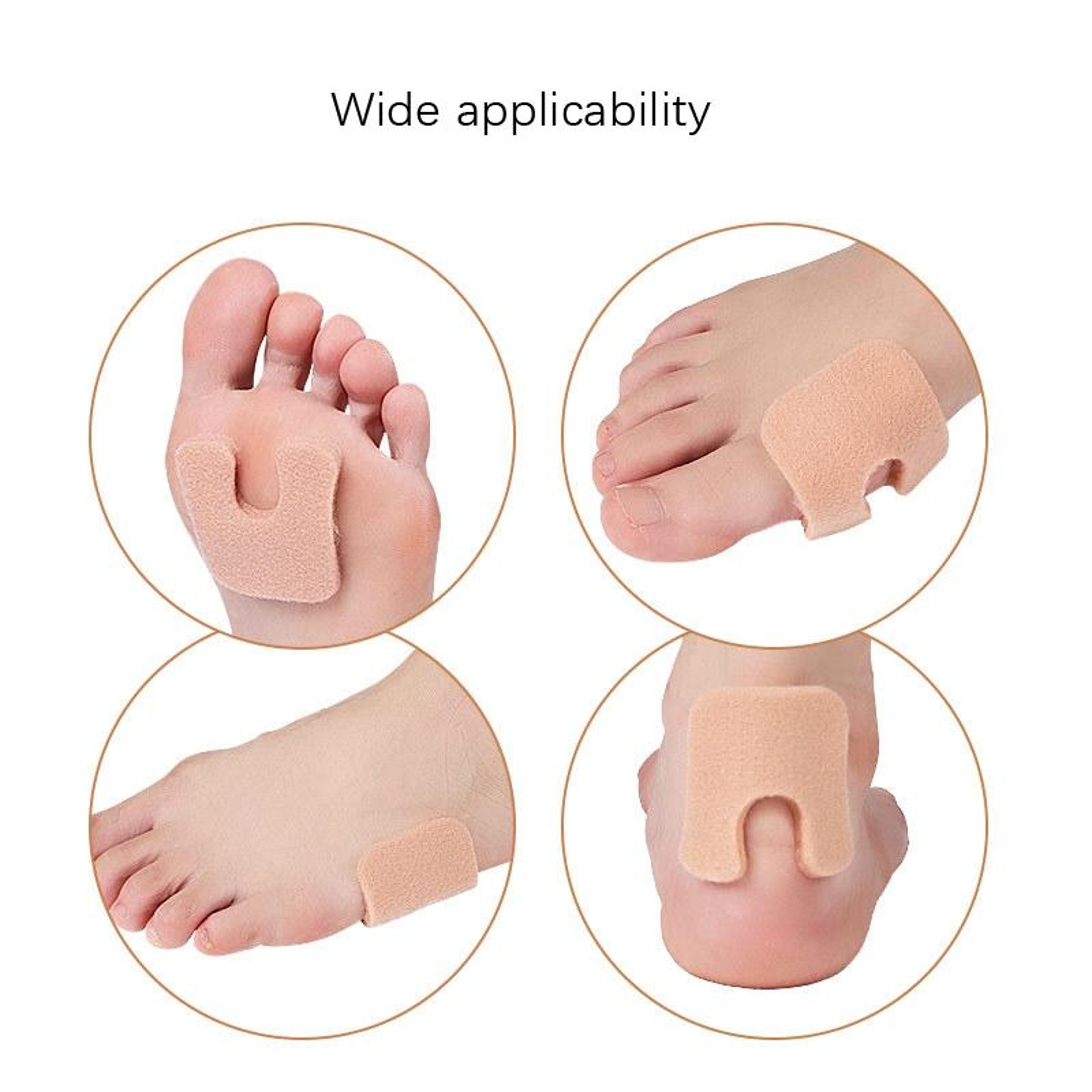 UShape Heel Grip Pads Soft AntiSlip Shoe Inserts For Comfort  Blister Protection 5