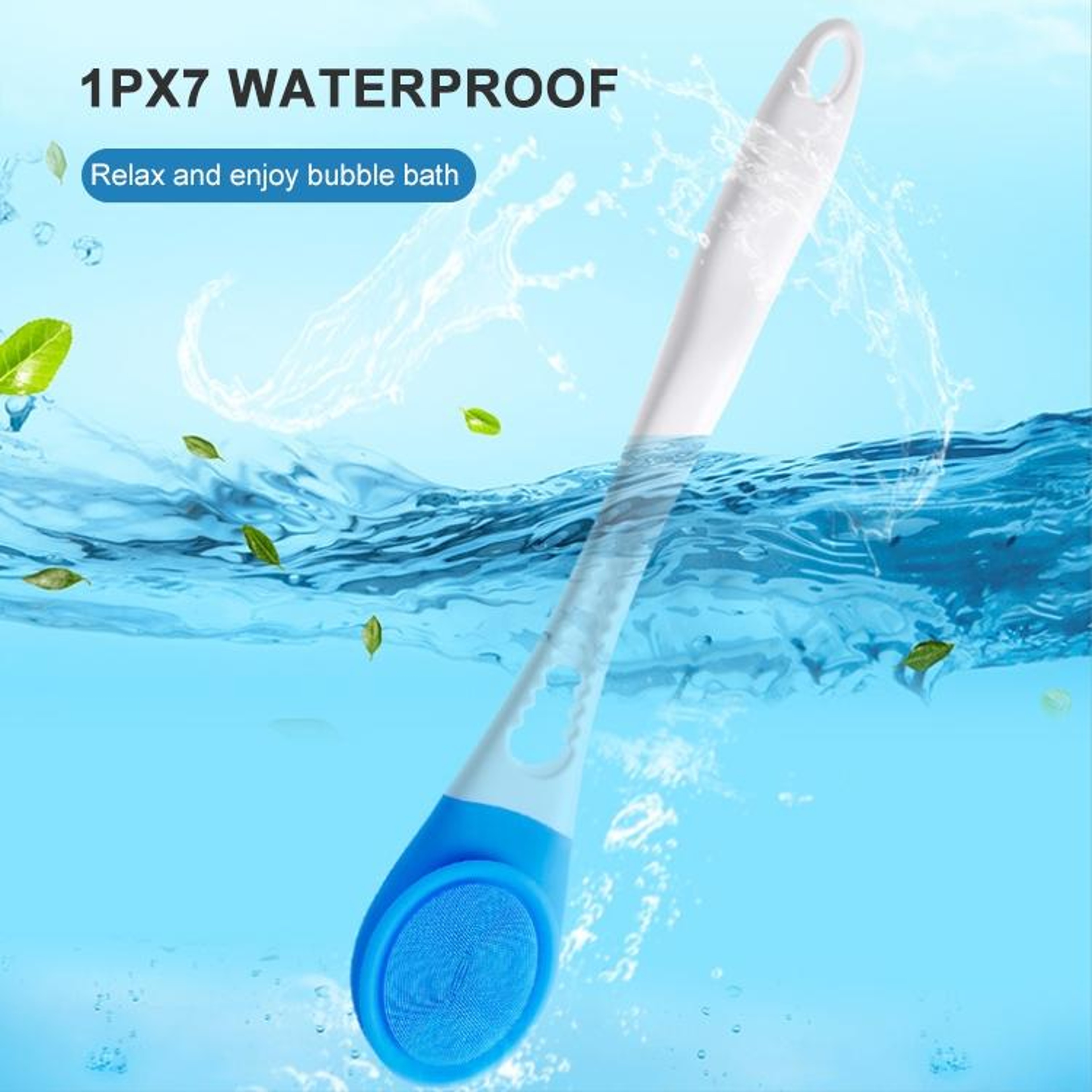 Silicone Electric Bath Brush Long Handle Back Scrubber For Shower 10