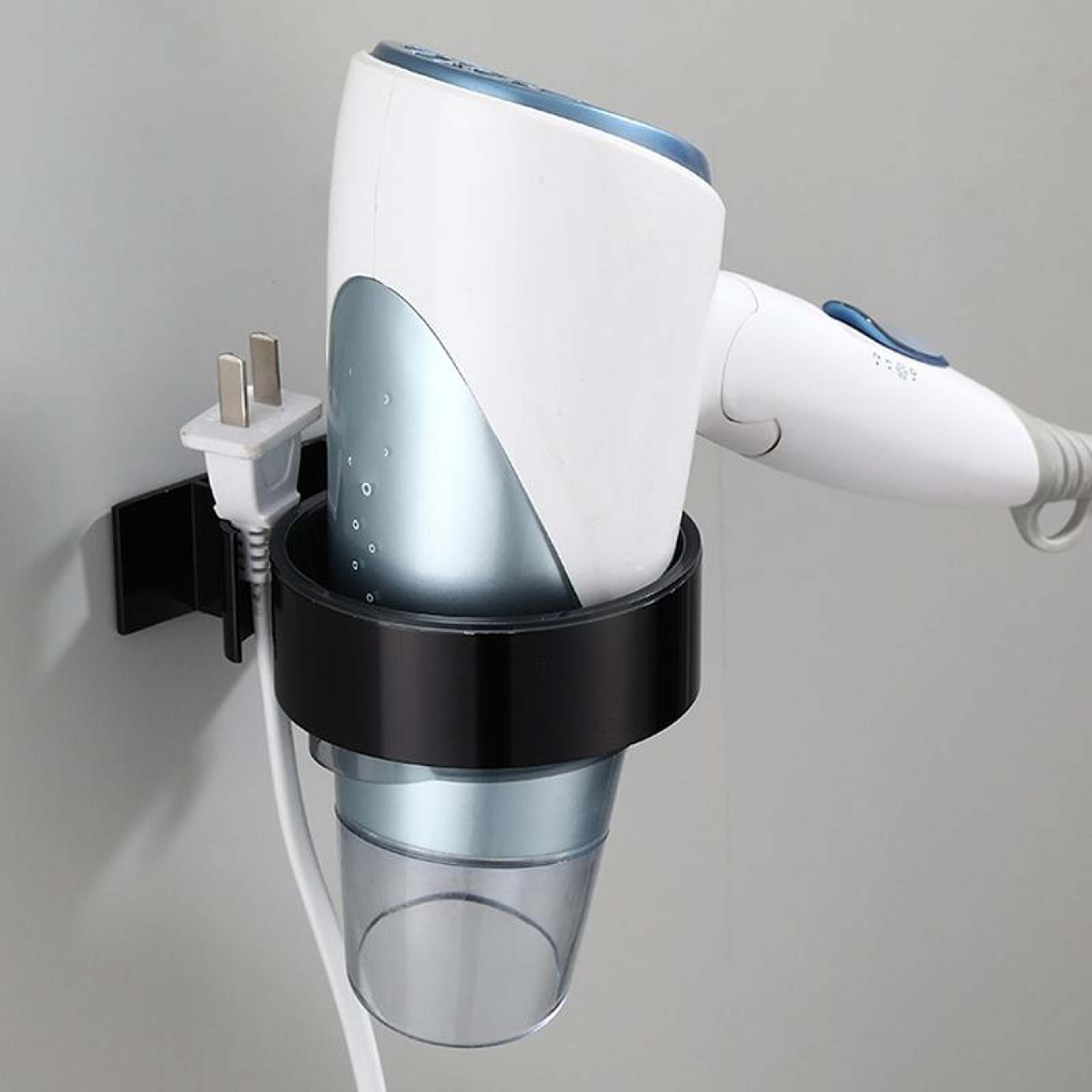 Hair Dryer Holder Wall Mounted Bathroom Organizer 1