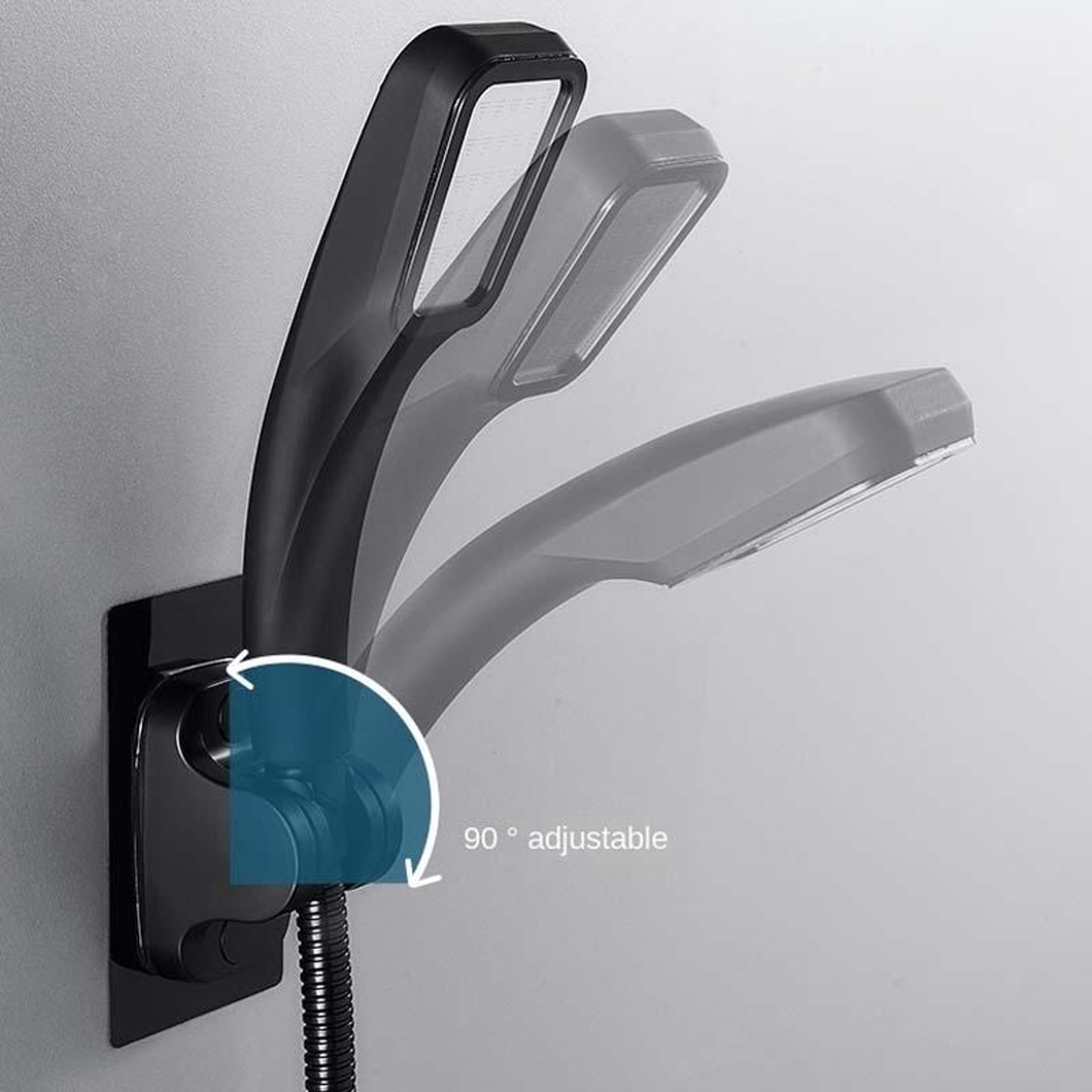 Adjustable Adhesive Shower Head Holder No Drill Wall Mount For Handheld Showers 1