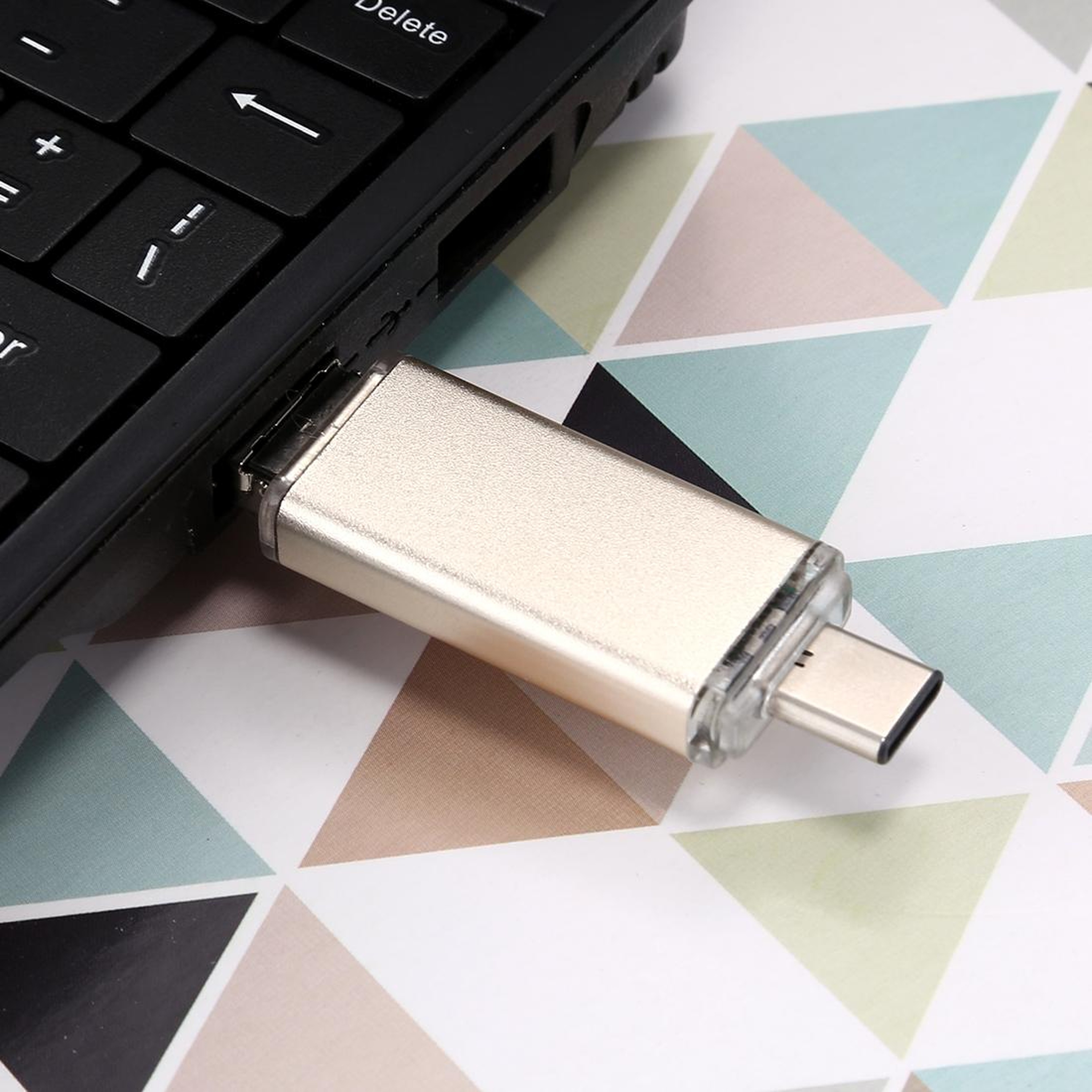 3 In 1 USB C Flash Drive OTG Dual USB Portable Storage Device For Phone Tablet  Laptop 1