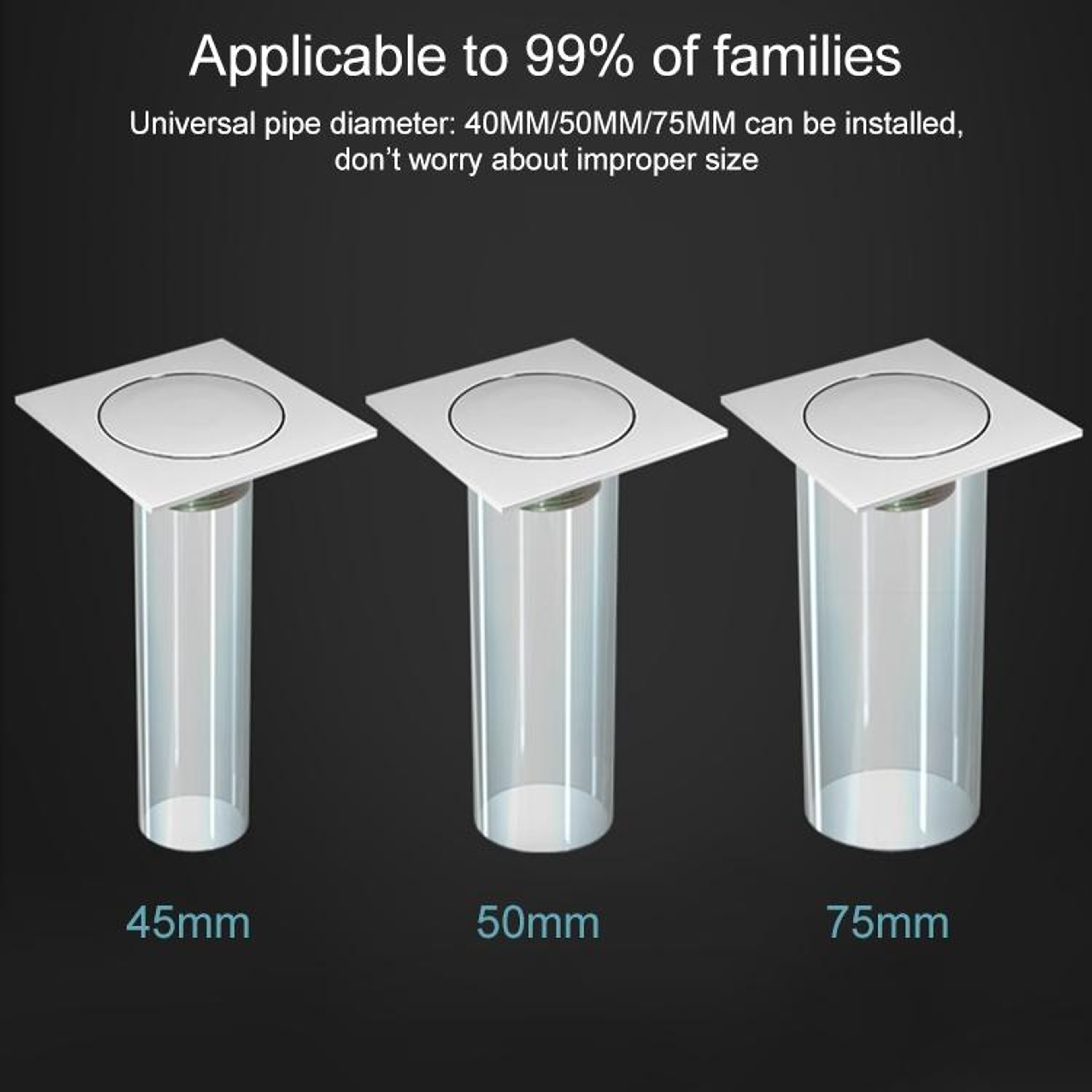 Gravity Seal Foot Operated Floor Drain Cover For Bathroom Anti Odor Anti Clog 4