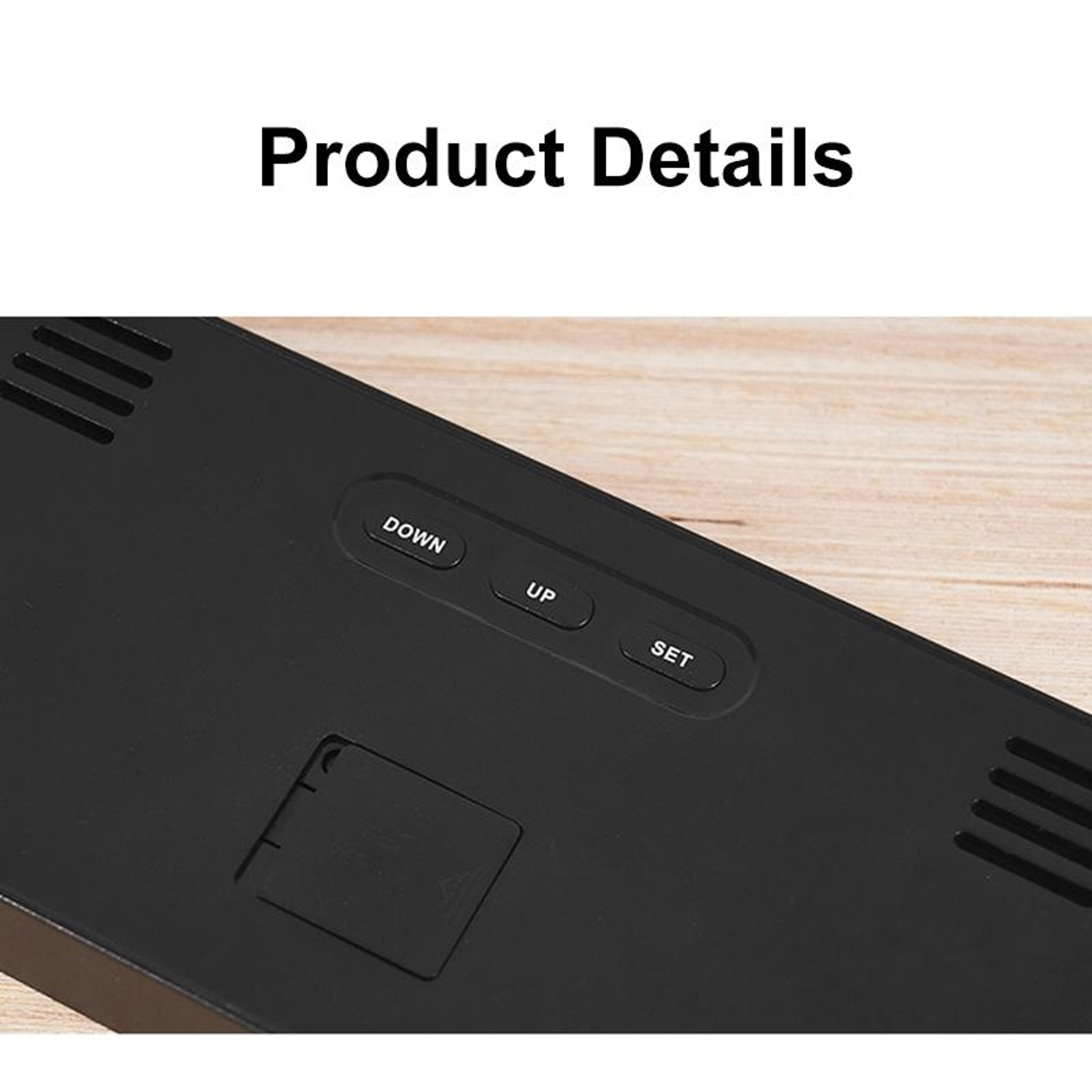 LED Digital Alarm Clock With Large Display Temperature  Calendar Wall Or Desktop Clock 6