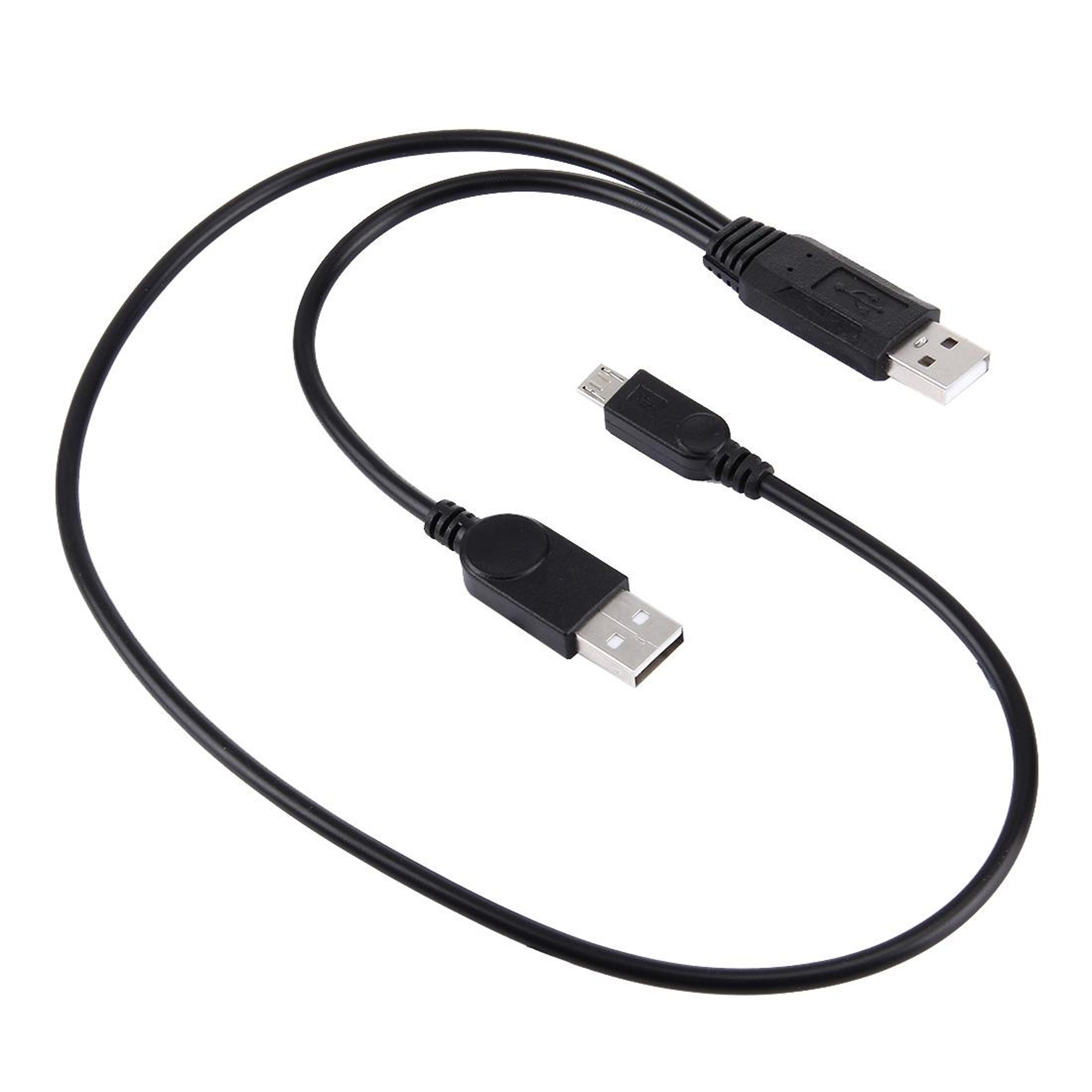 2 In 1 Micro USB Charging Cable Compact Dual USB Data Cable For Travel  Everyday Use 3