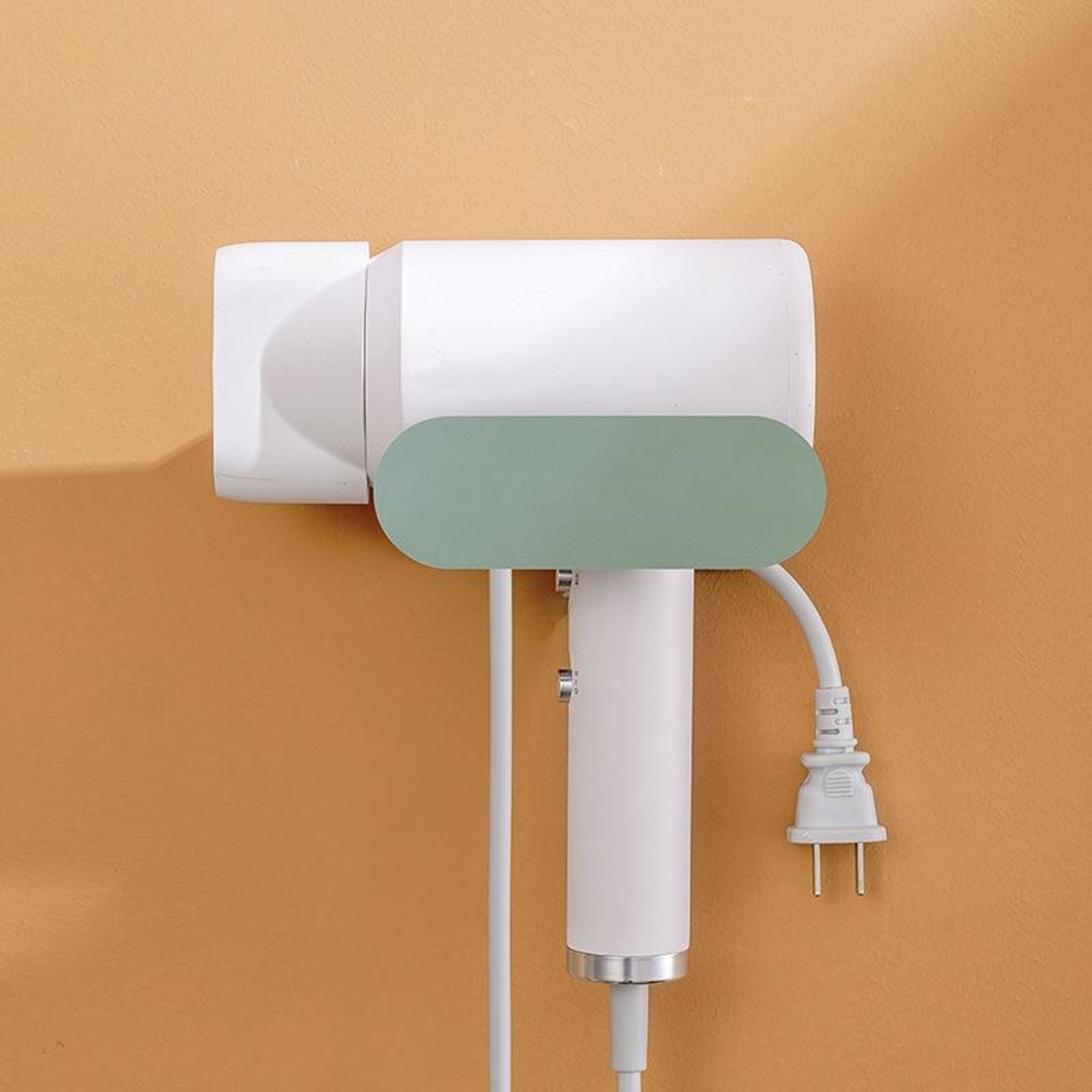 No Drill Wall Mounted Hair Dryer Holder For Bathroom Storage Black 4
