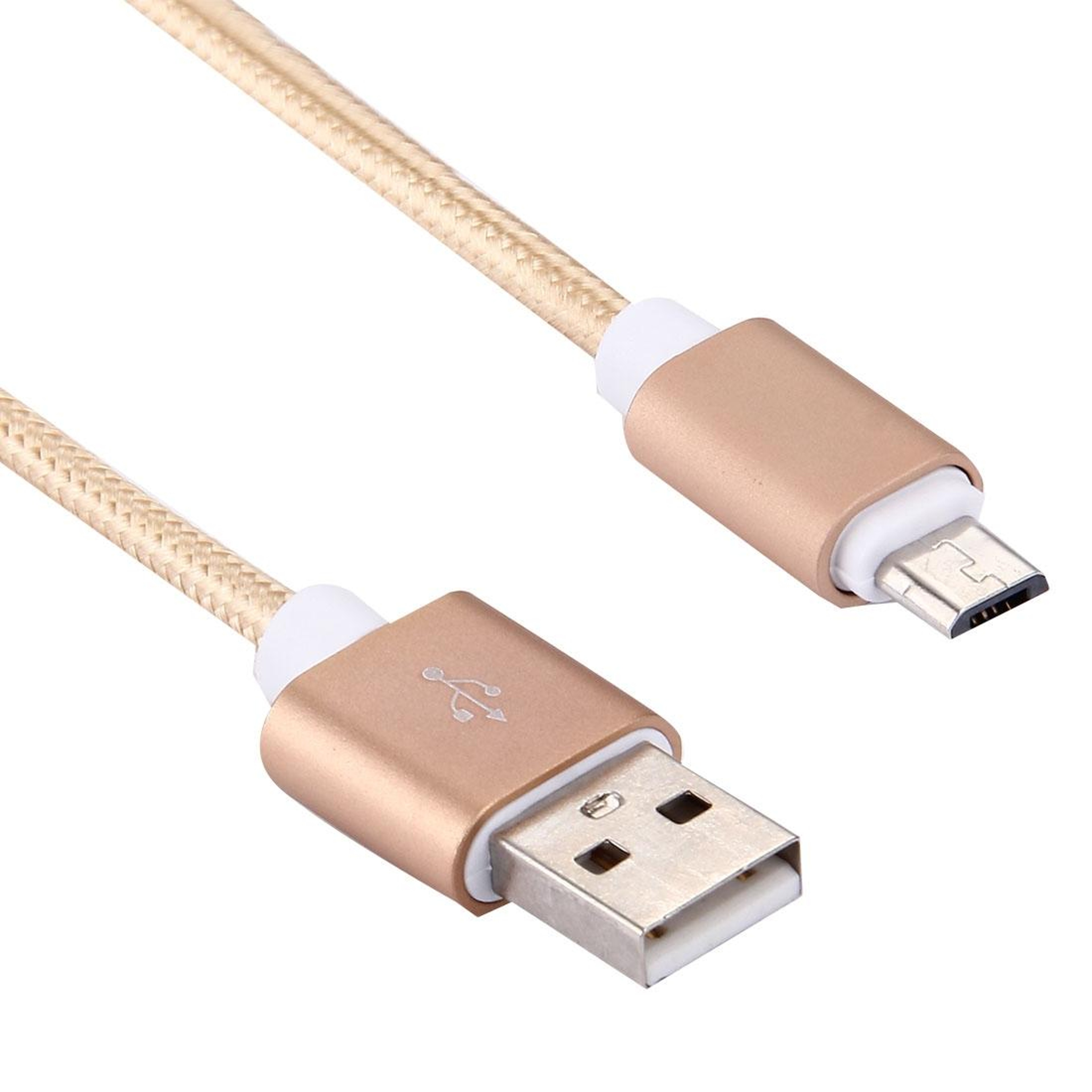 Micro USB Cable Short Braided Charger Cord With Metal Head For Fast Sync And Travel 2