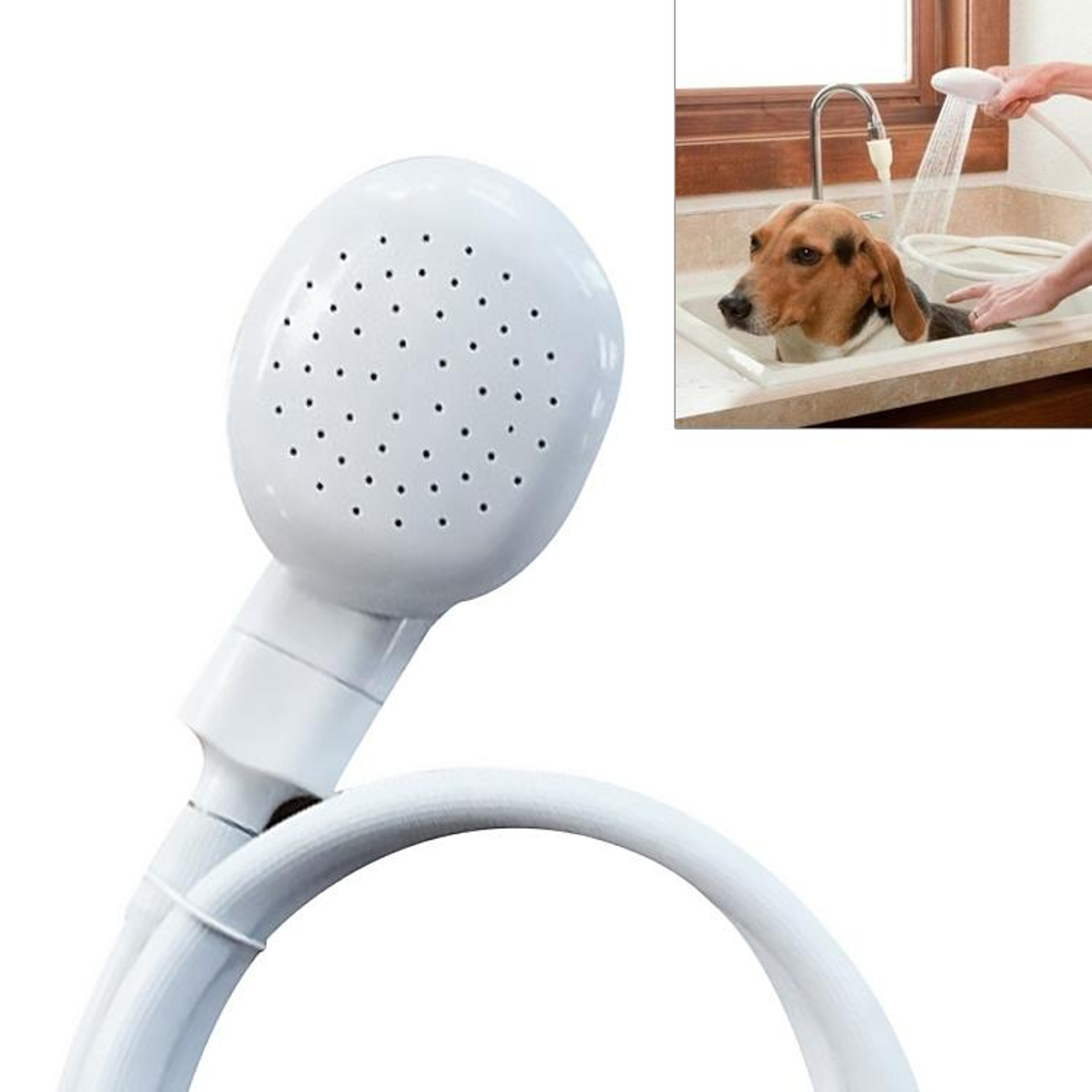 High Pressure Round Handheld Shower Head Water Saving Bathroom Sprayer 0
