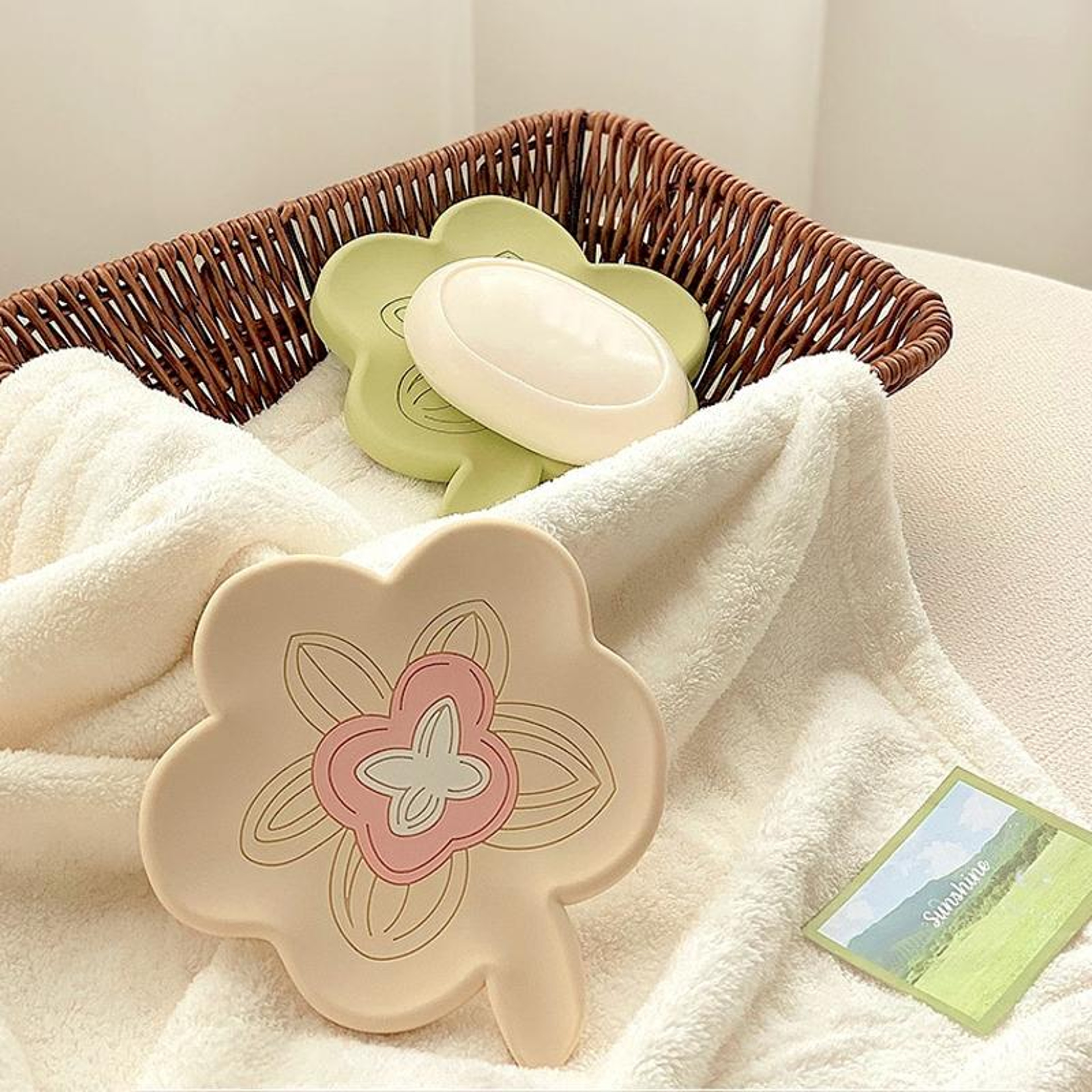 Self Draining Silicone Soap Dish Non Slip Drainage Holder 0