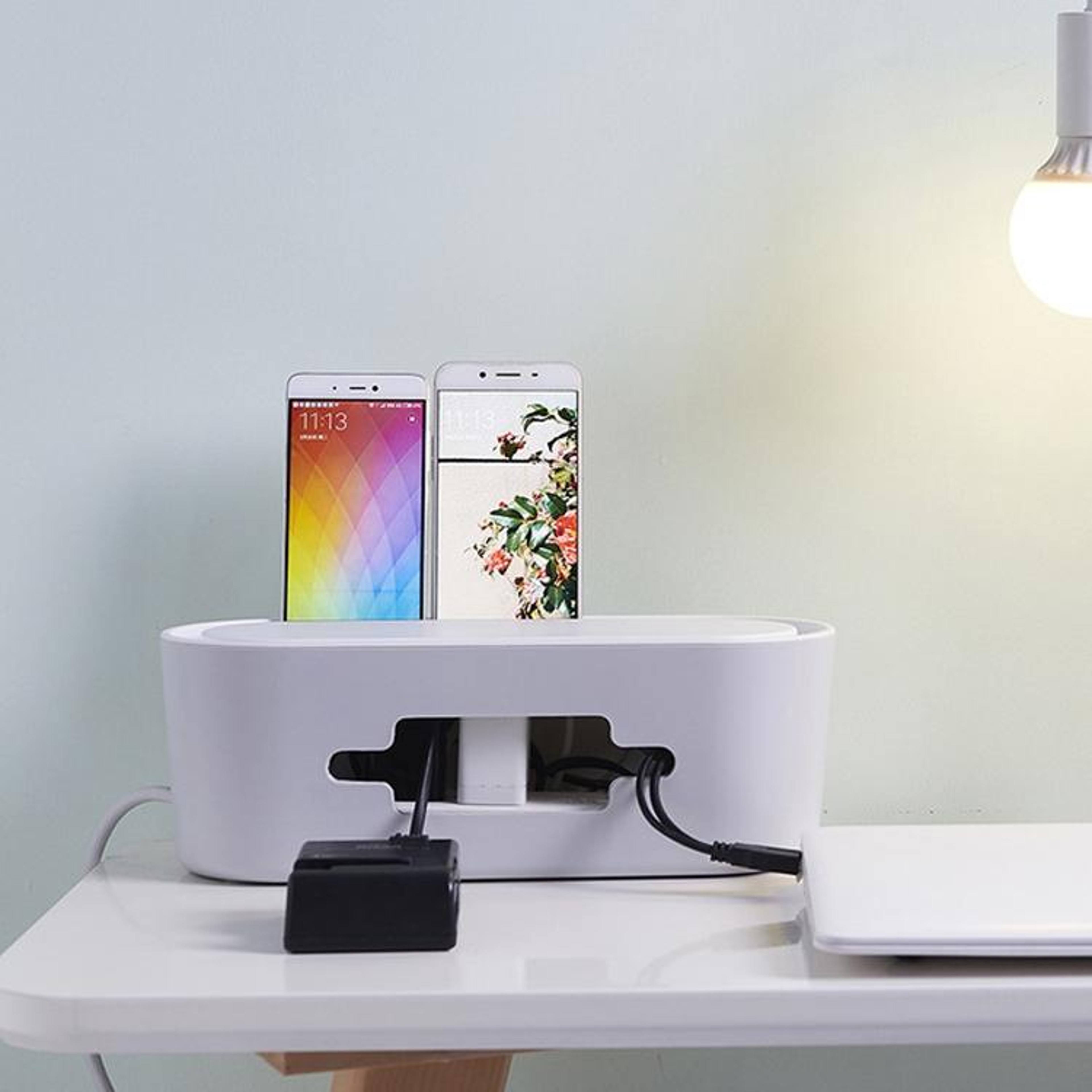 Multi-Purpose Cable Management Box Power Strip Organizer for Desk & Home Charging Storage – view 7