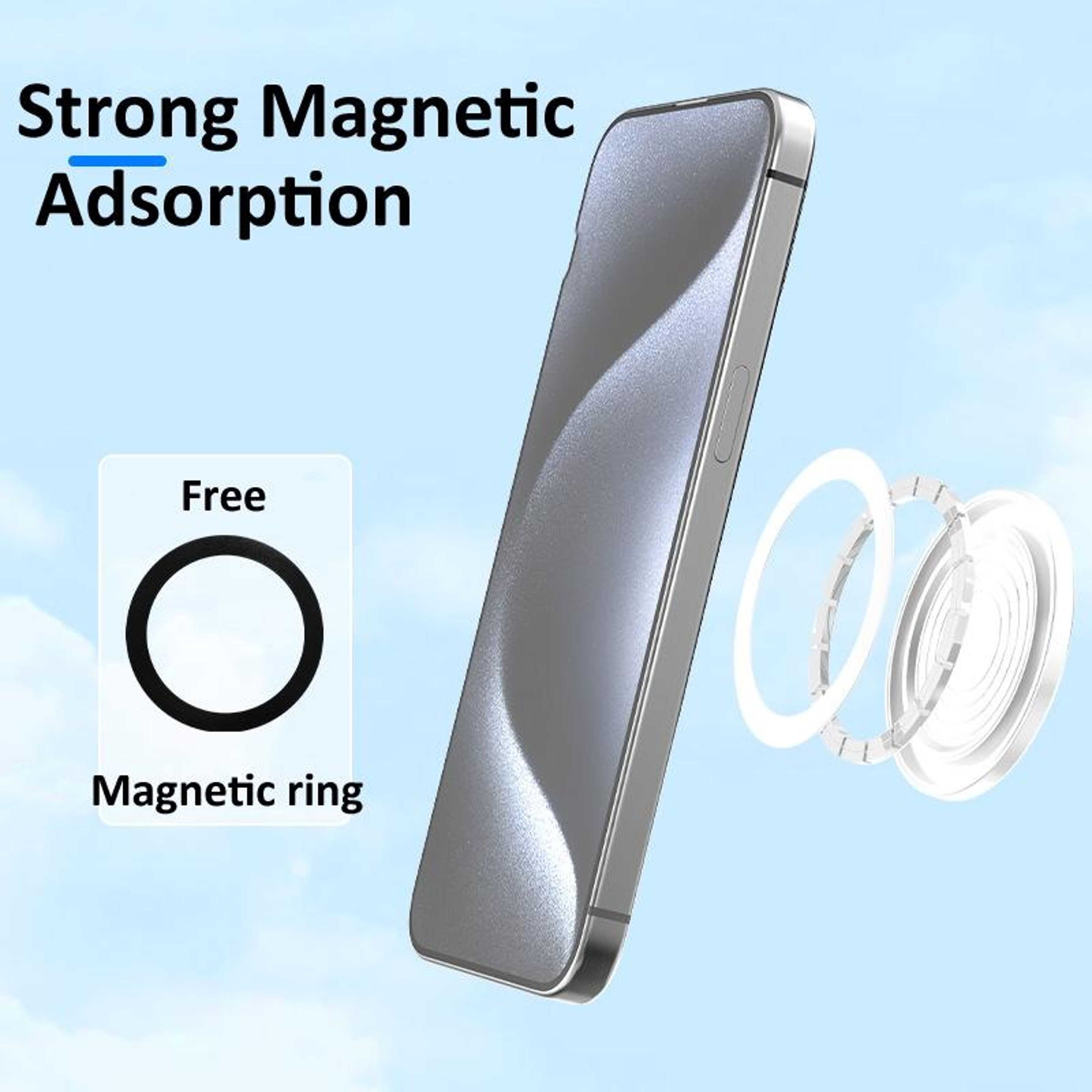 Magnetic Phone Holder Wall Mount Adhesive Hands Free Phone Stand 3