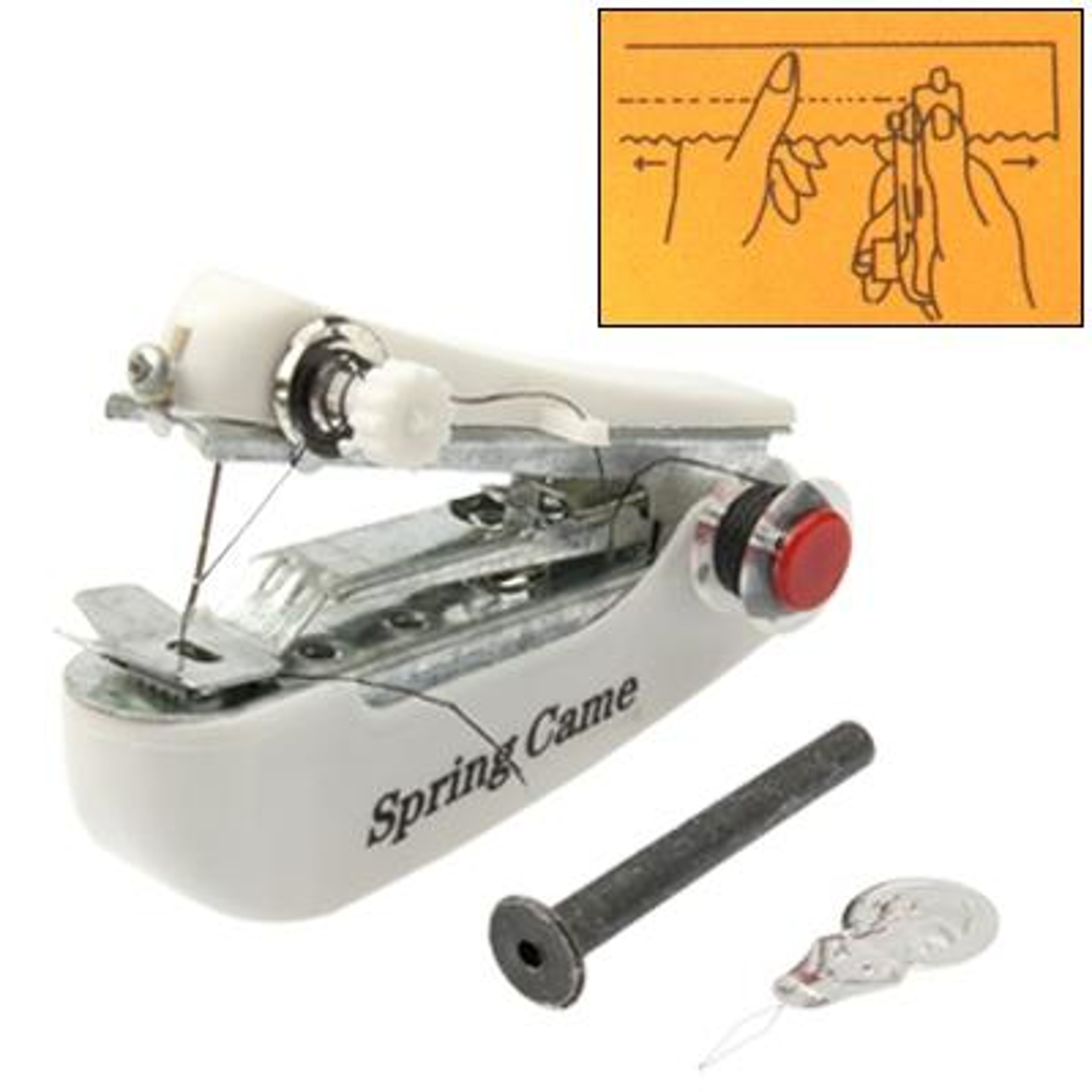 Handheld Mini Sewing Machine Portable Quick Clothing Repair Tool for Fabric Fixes Travel Use – view 1