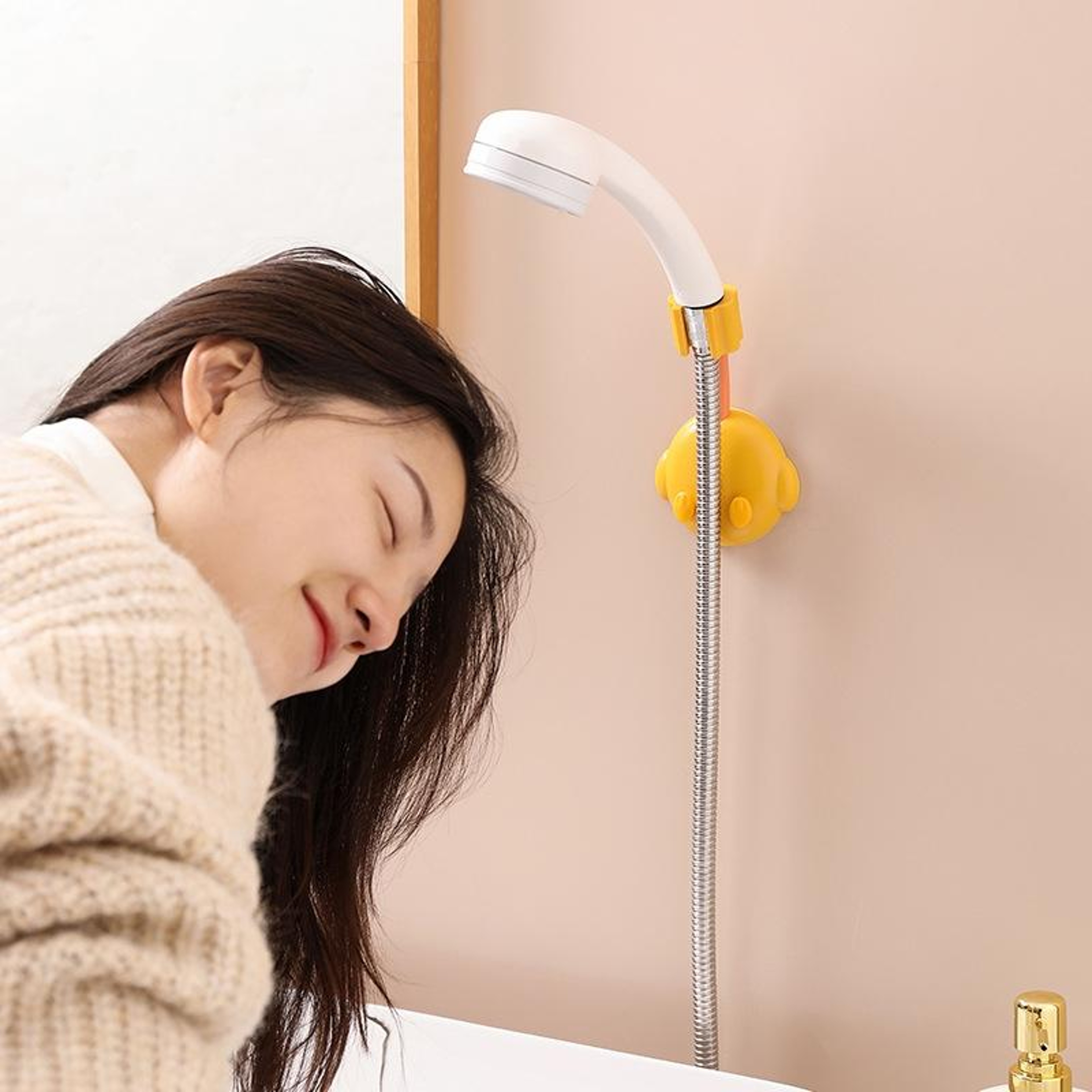 Adjustable Shower Holder Bracket Cartoon Design Universal Shower Hose Holder With 360 Rotation 1