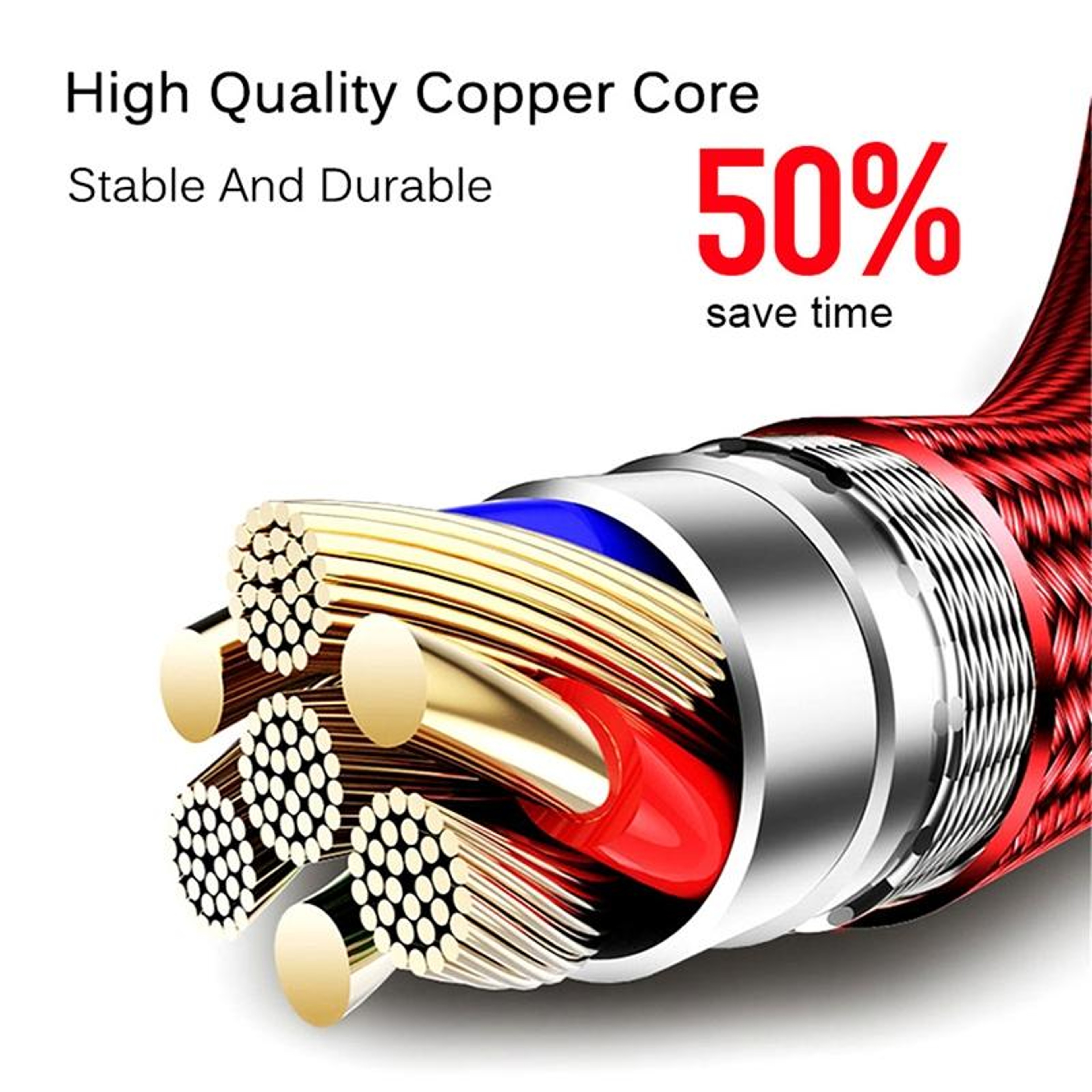 Smart LED Micro USB Charging Cable with Auto Power Off & Zinc Alloy Design – view 4