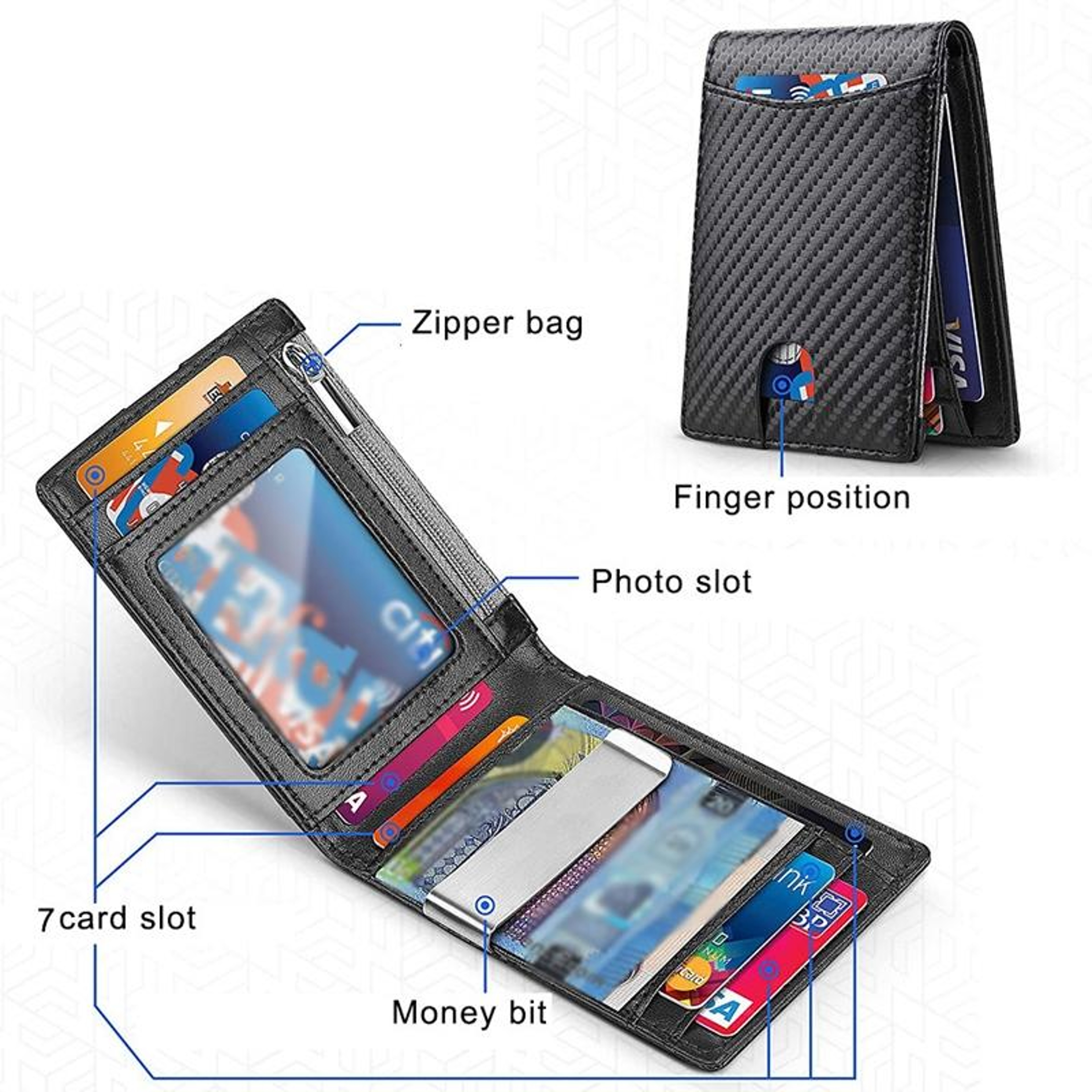 Vintage Leather RFID Blocking Wallet Slim Bifold Card Holder For Men 1