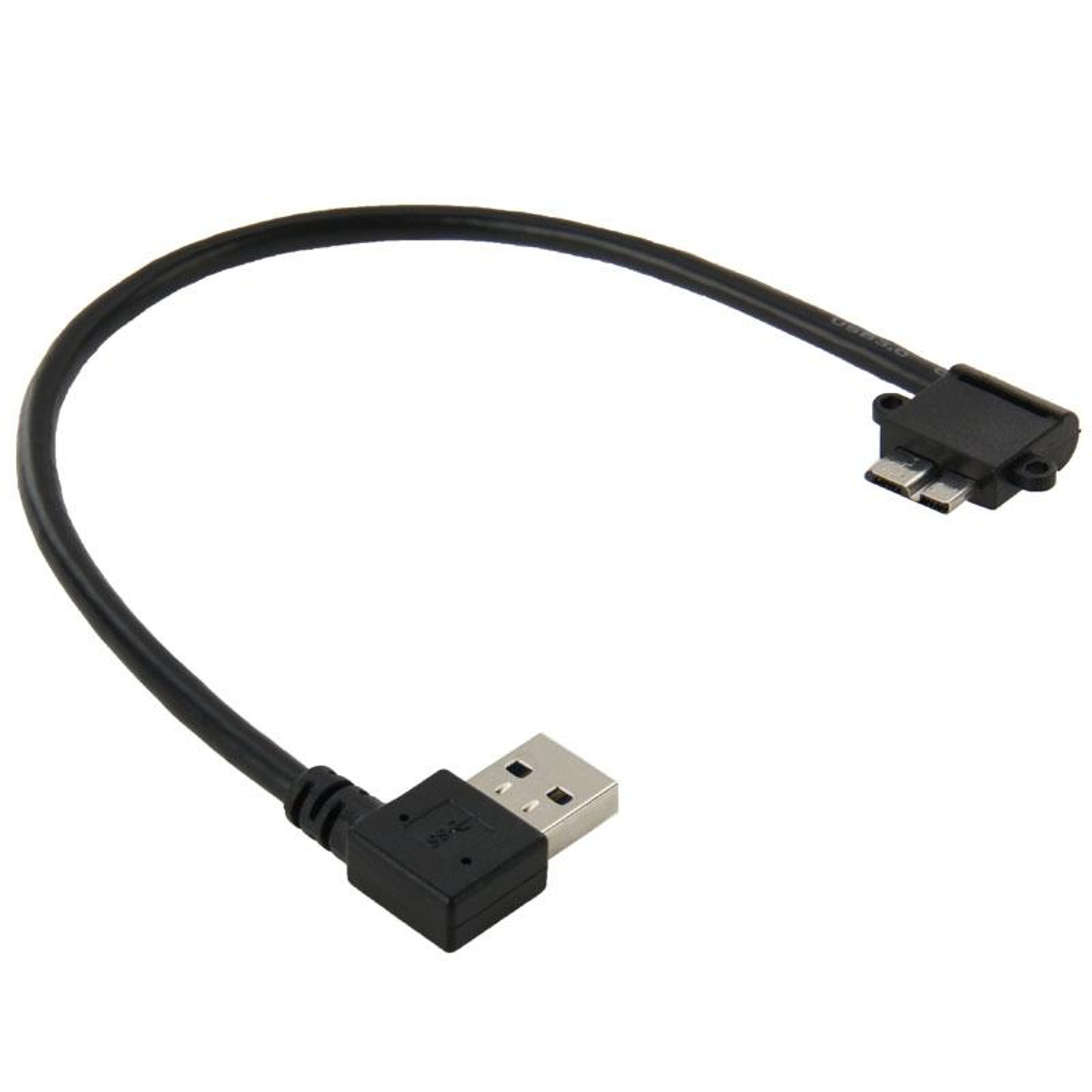 High Speed Right Angle USB 30 To Micro USB 30 Cable For Fast Data Transfer  Tight Spaces 0