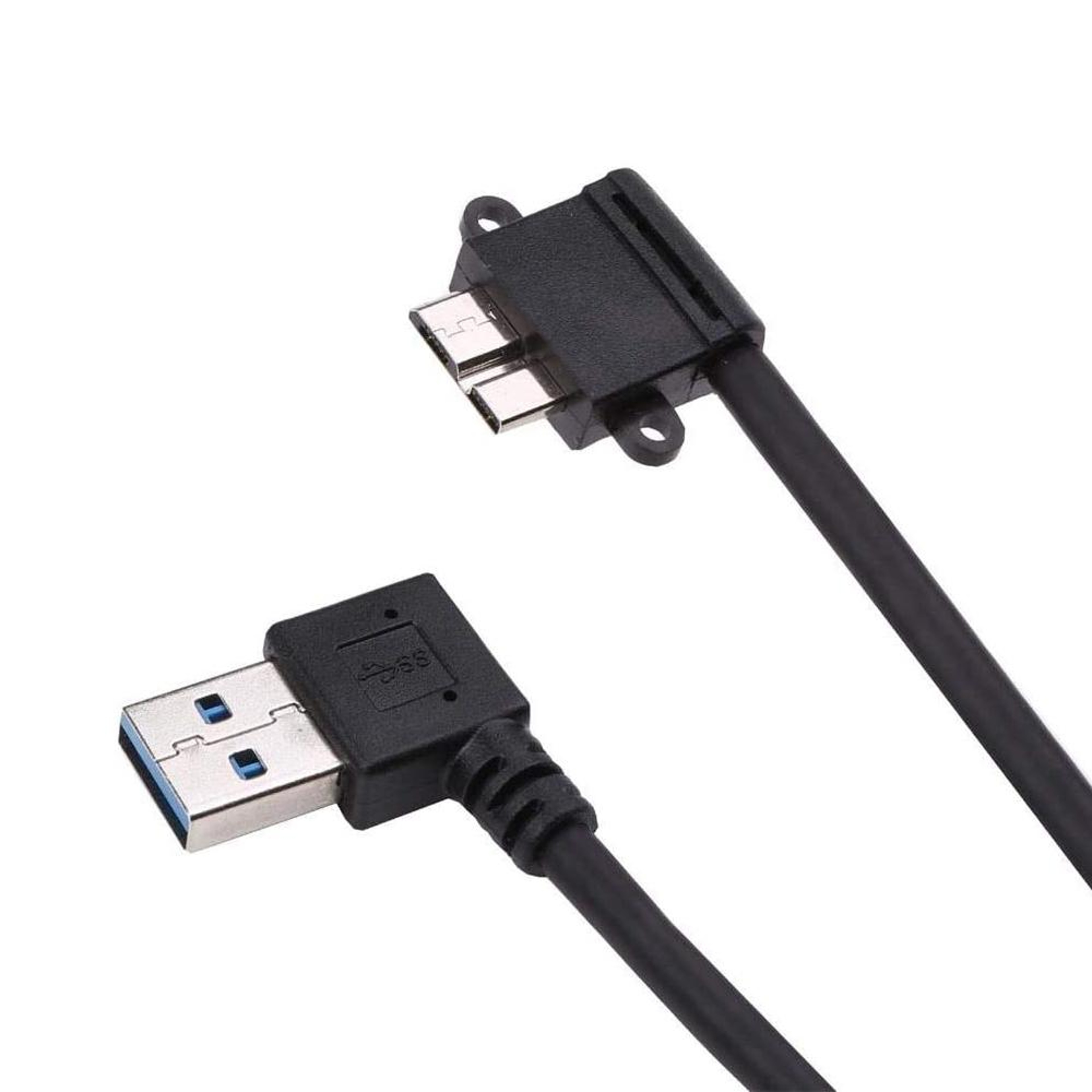 High Speed Right Angle USB 30 To Micro USB 30 Cable For Fast Data Transfer  Tight Spaces 3