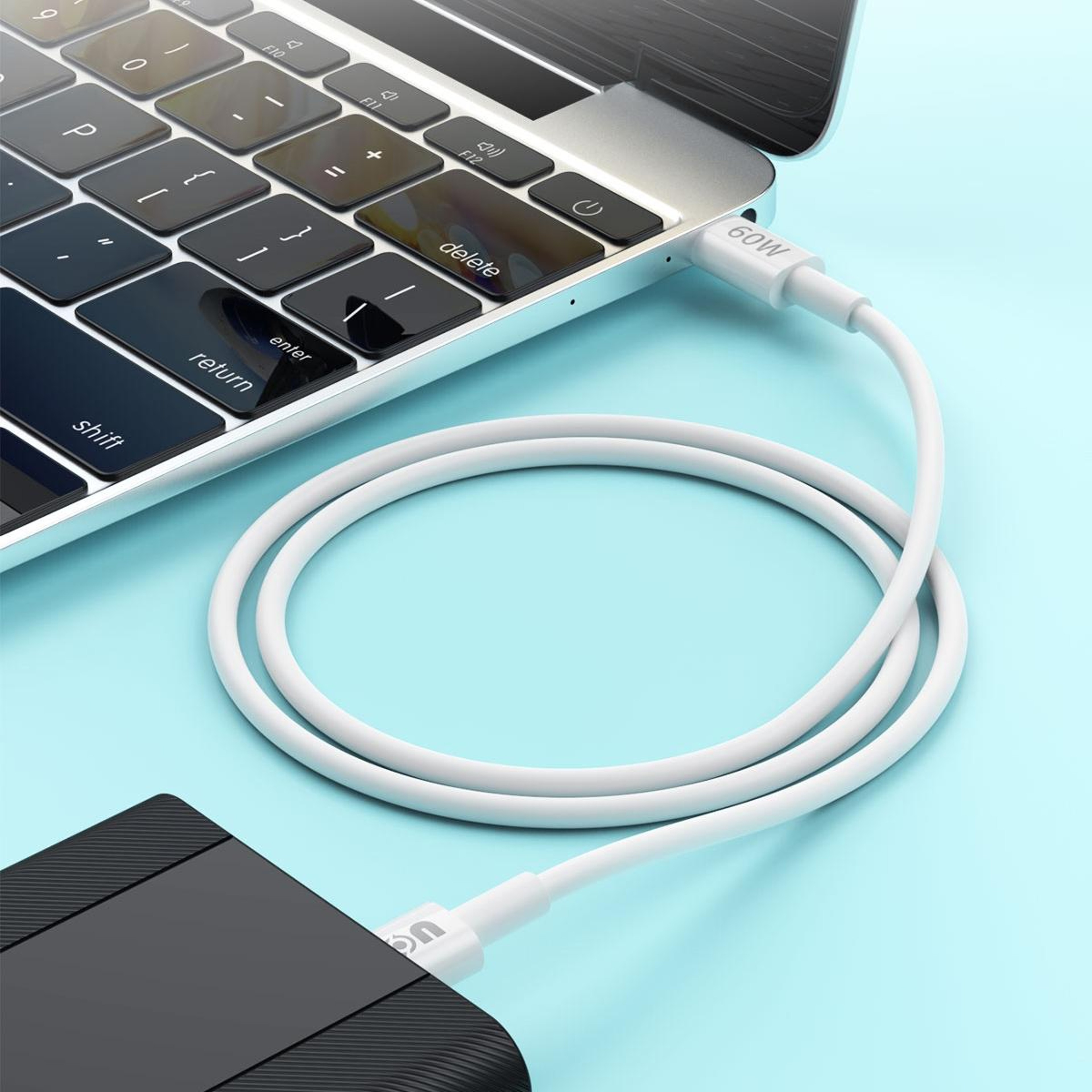 60W USB C to USB C Fast Charging Cable with 10Gbps Data Sync Durable PD Type C Cable – view 7