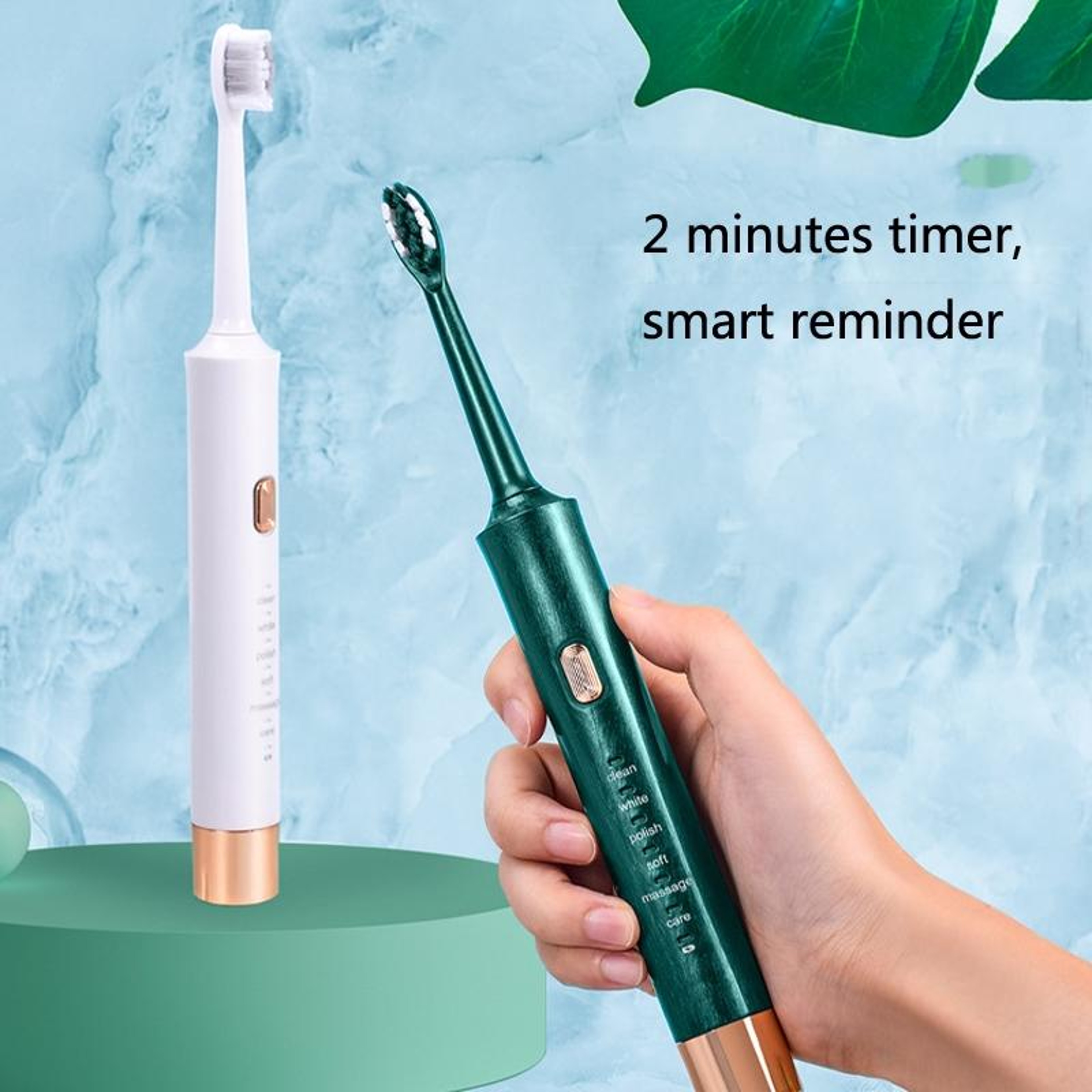 AW175 Sonic Electric Toothbrush Set For Couples Rechargeable Waterproof Oral Care 4
