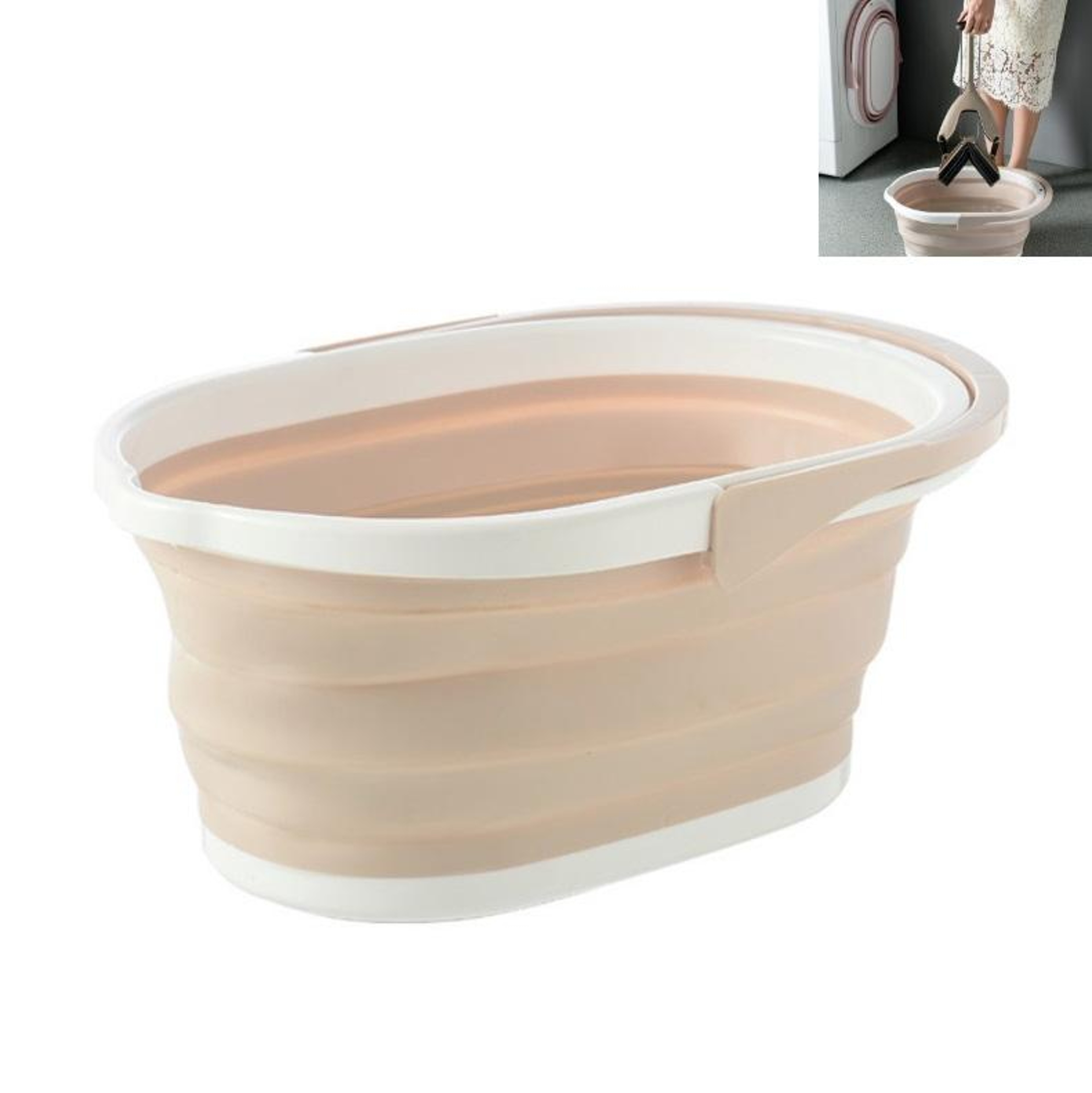 Foldable Rectangle Mop Cleaning Bucket Space Saving Durable Household Cleaning Bucket 0