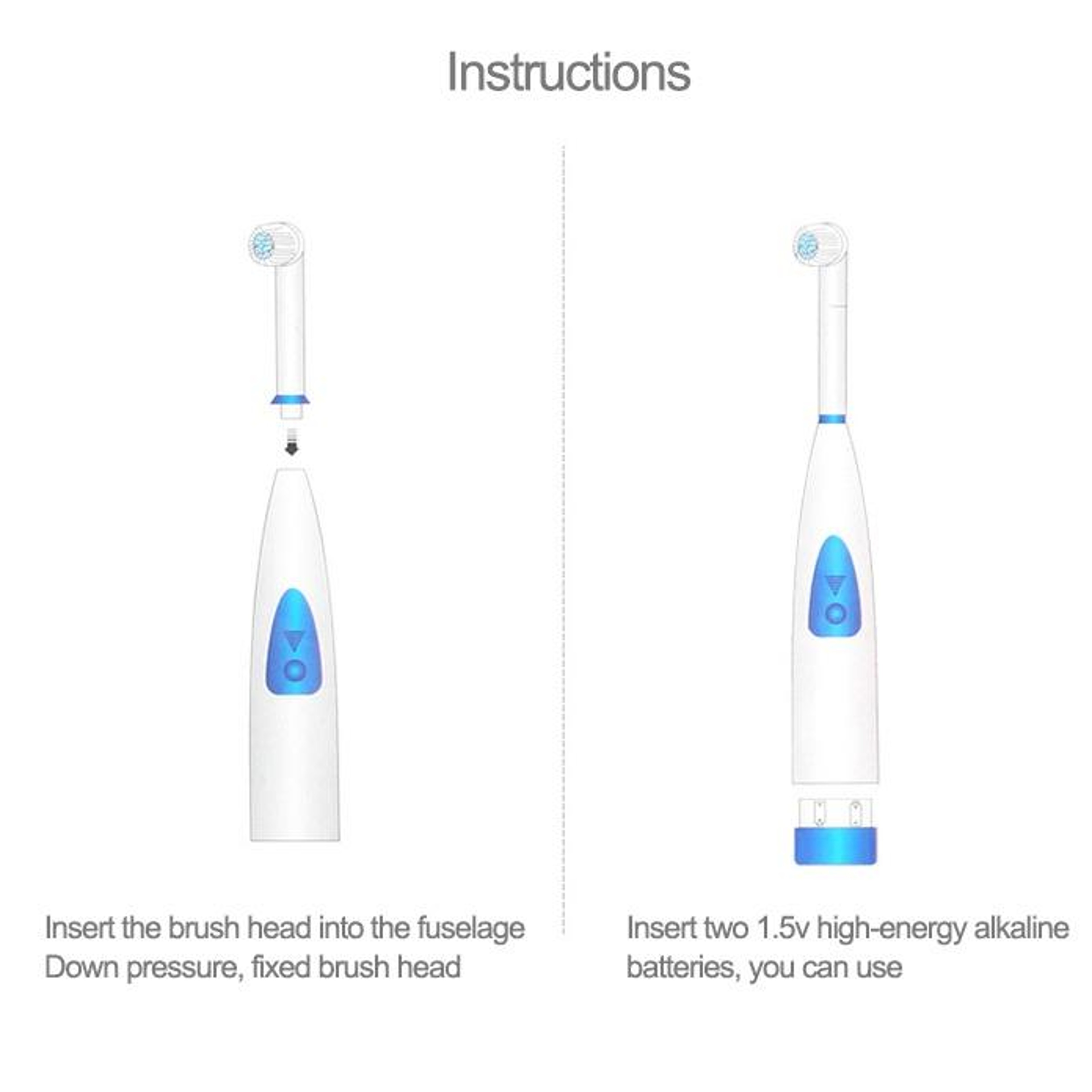 Rotary Electric Toothbrush Set  with Waterproof Design &  Replacement Brush Heads – view 10