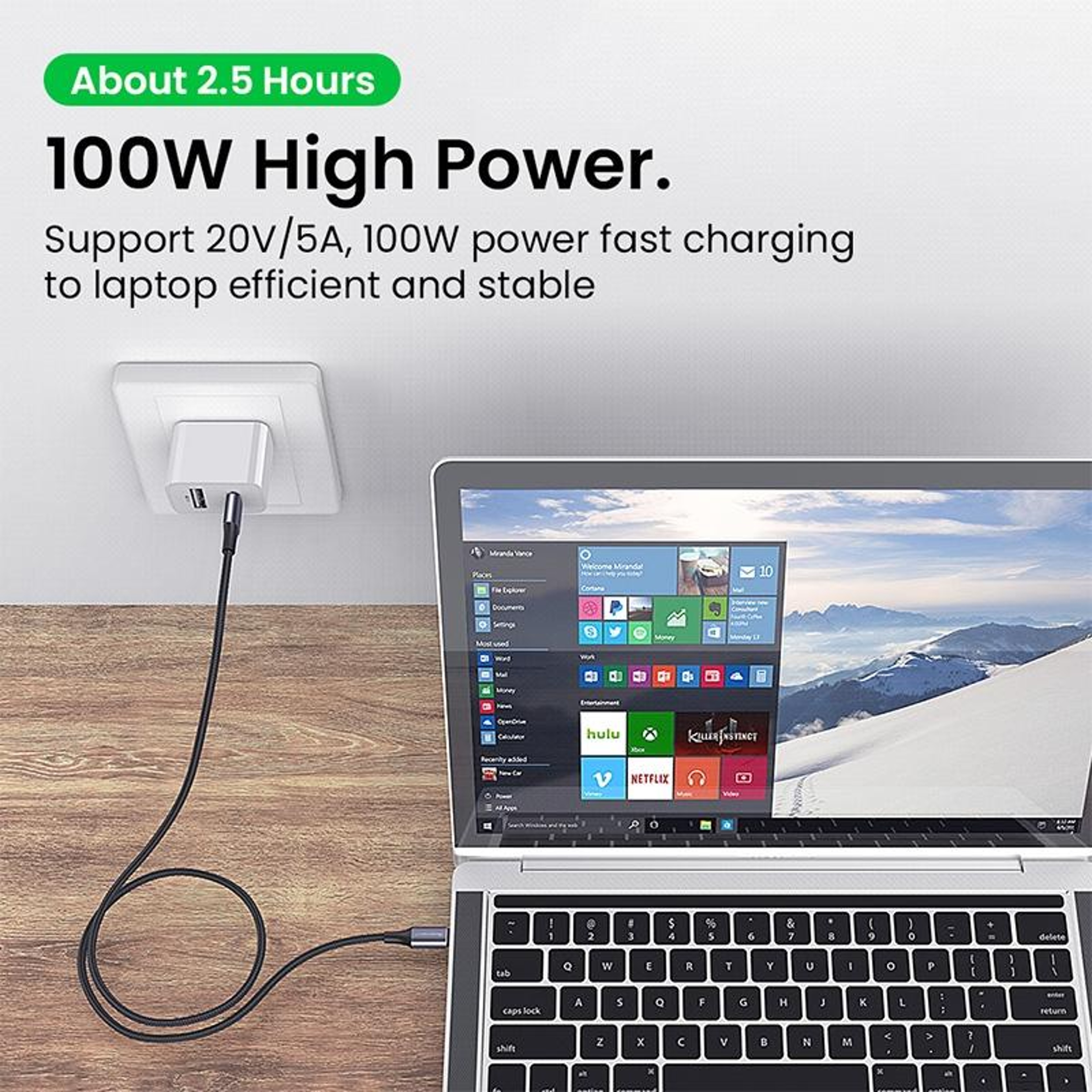 High Speed USB C To USB C Cable 10Gbps Fast Charging Durable Braided Type C Cord 4