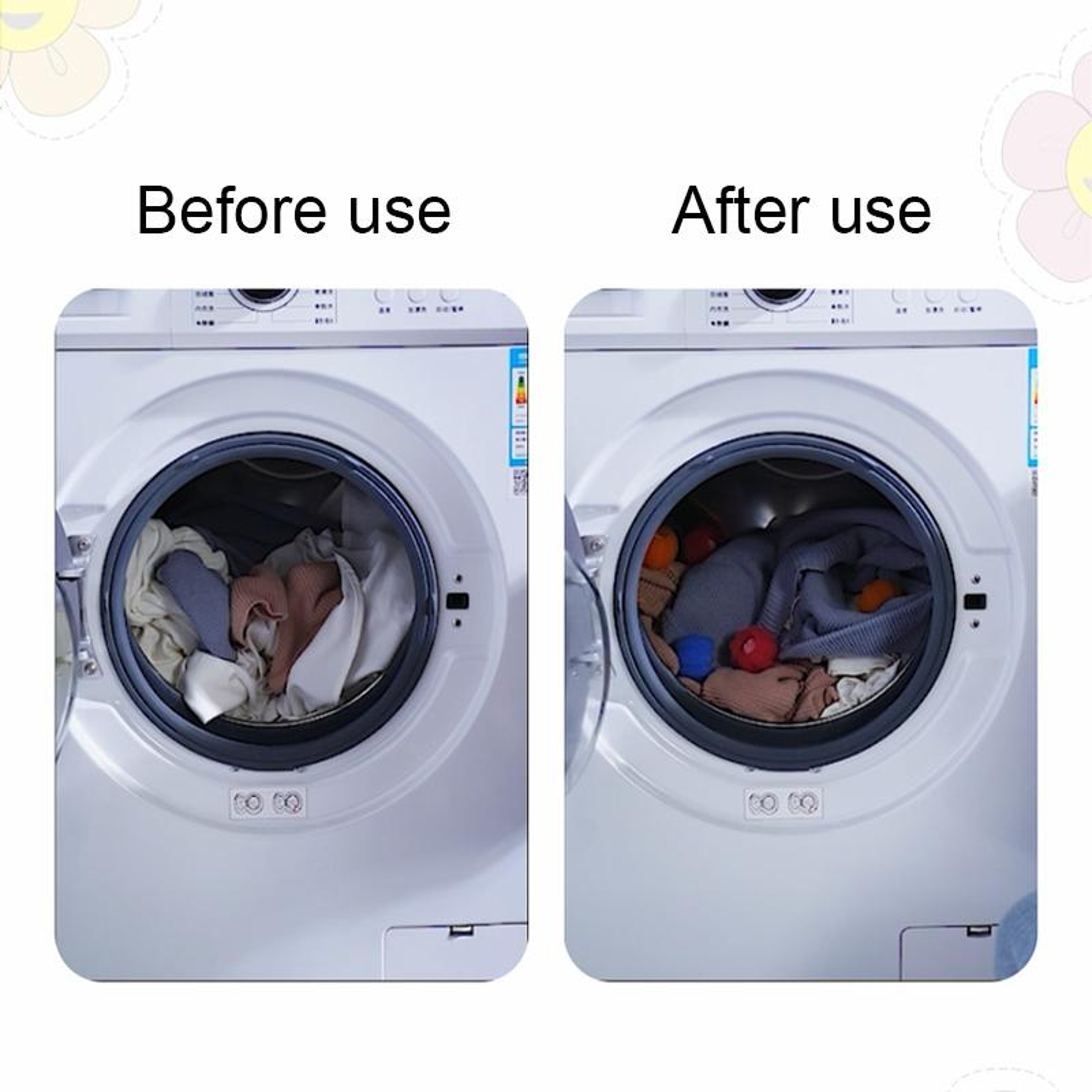 AntiTangle Laundry Balls For Washing Machine  Hair  Lint Removal Cleaning Balls 4