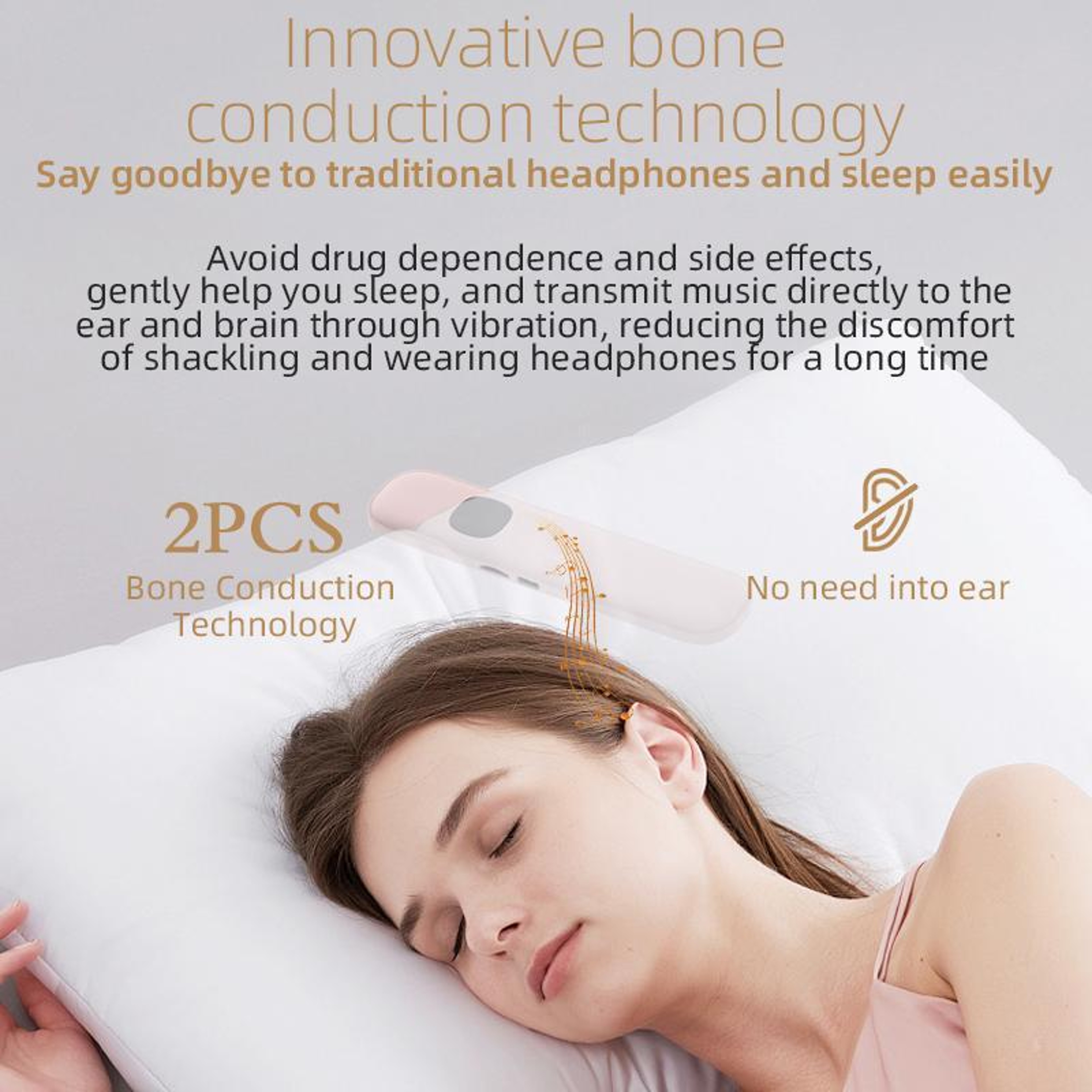 Bone Conduction Sleep Speaker Bluetooth 54 Wireless Headband For Side Sleepers 4