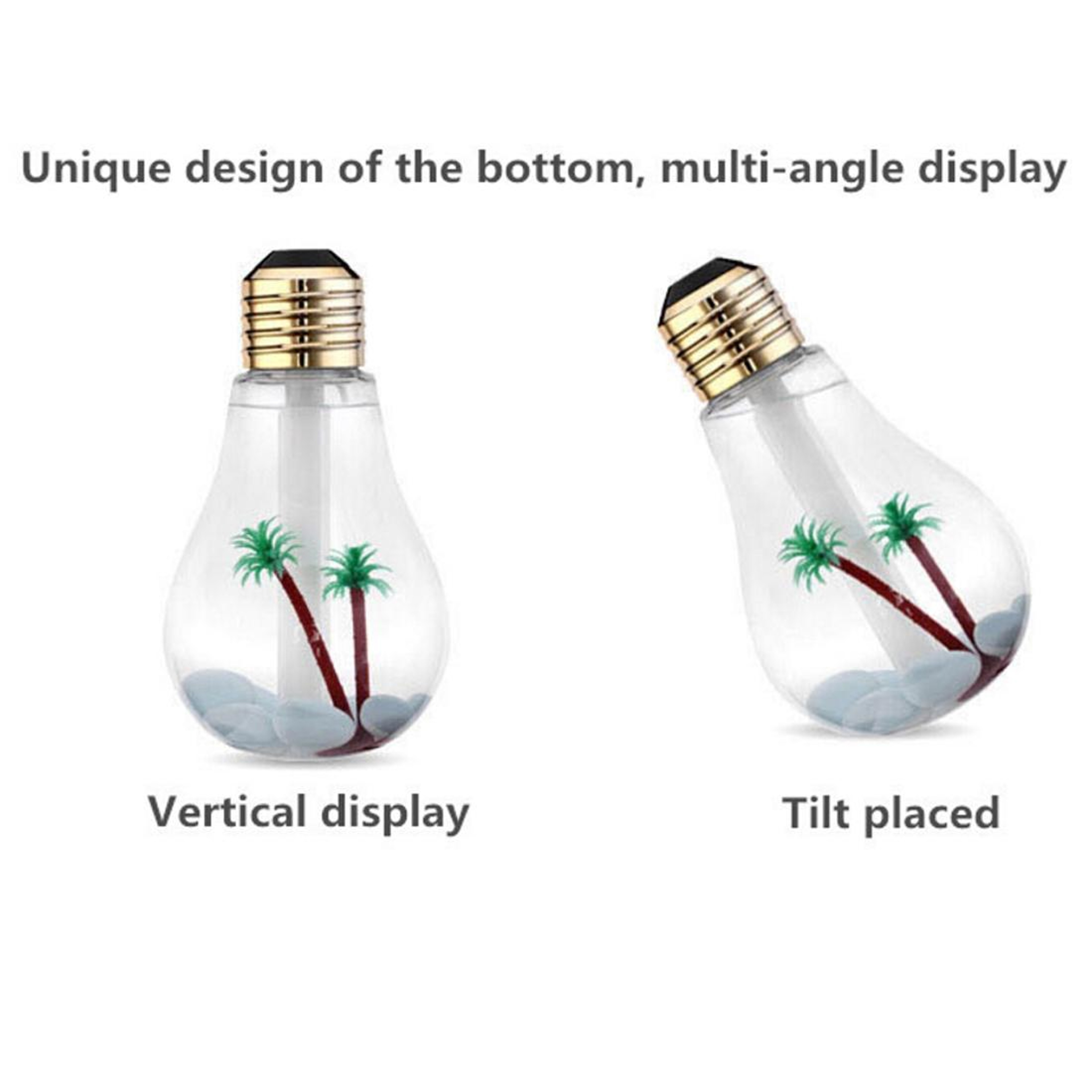 Bulb Shape Aromatherapy Humidifier Essential Oil Diffuser Portable Air Humidifier LED For Home Offi 11
