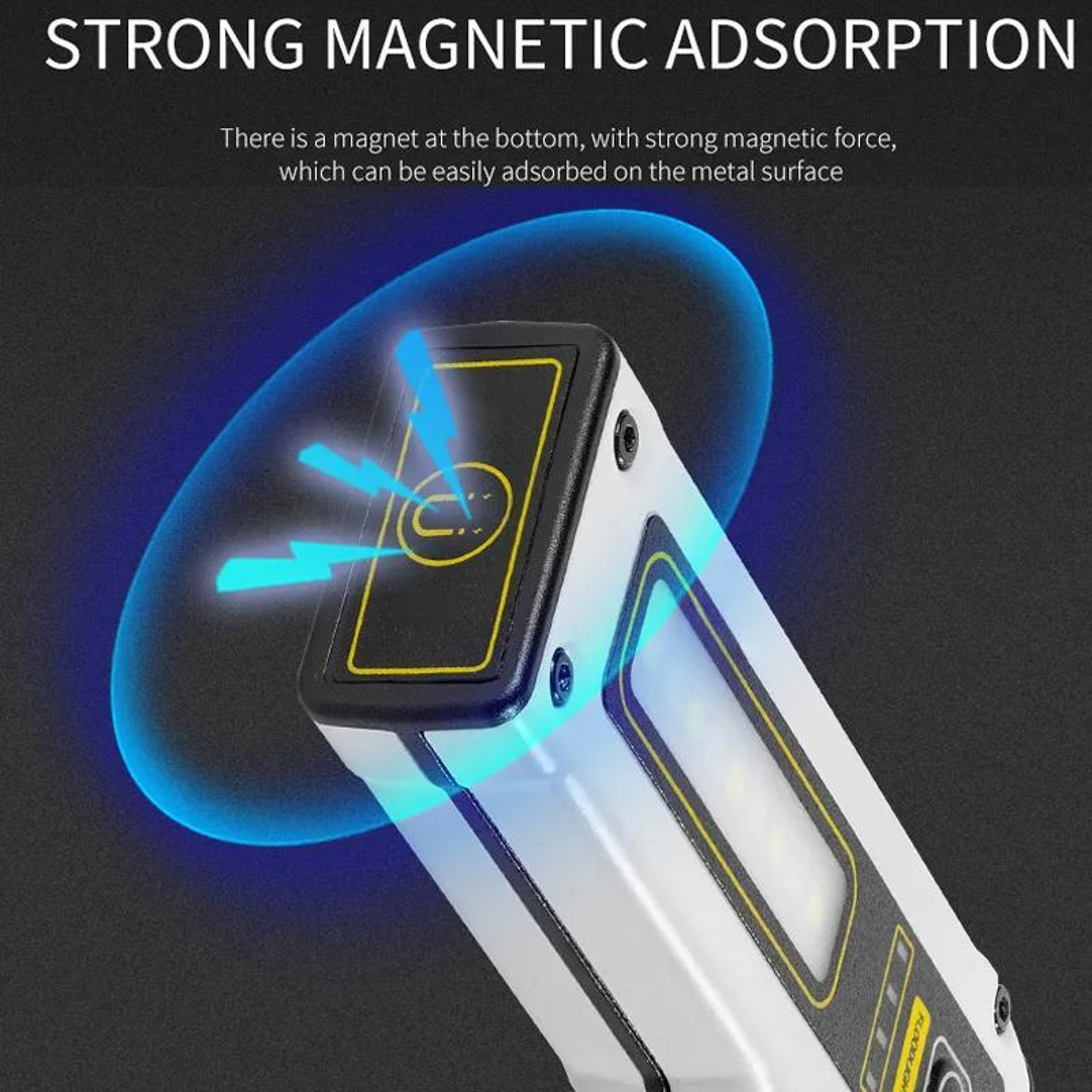 LED Work Light With Power Display Magnetic COB Flashlight For Emergency Repair  Outdoor Use 11