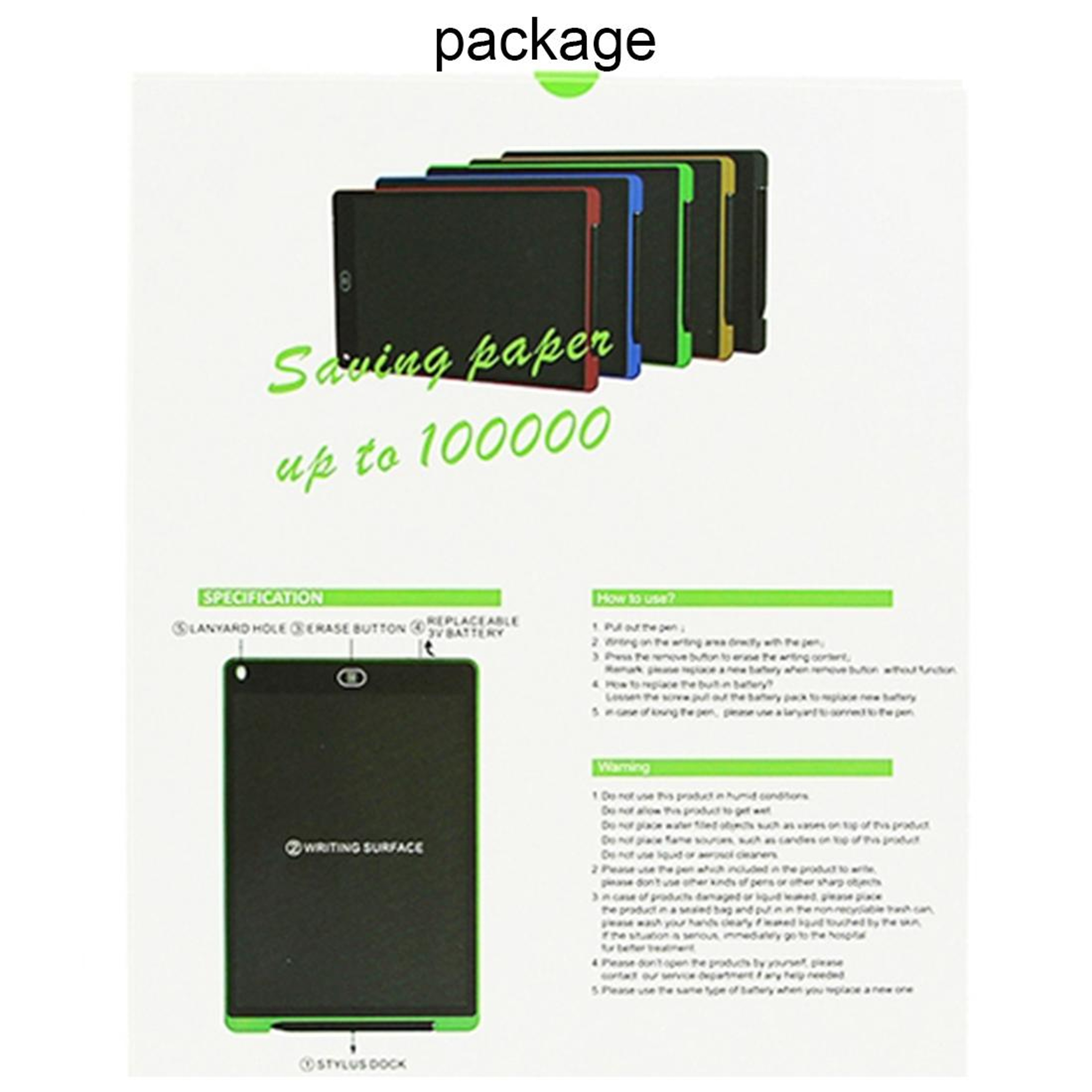 12 Inch LCD Writing Tablet Digital Handwriting Pad Reusable Drawing Board For Kids And Adults 6