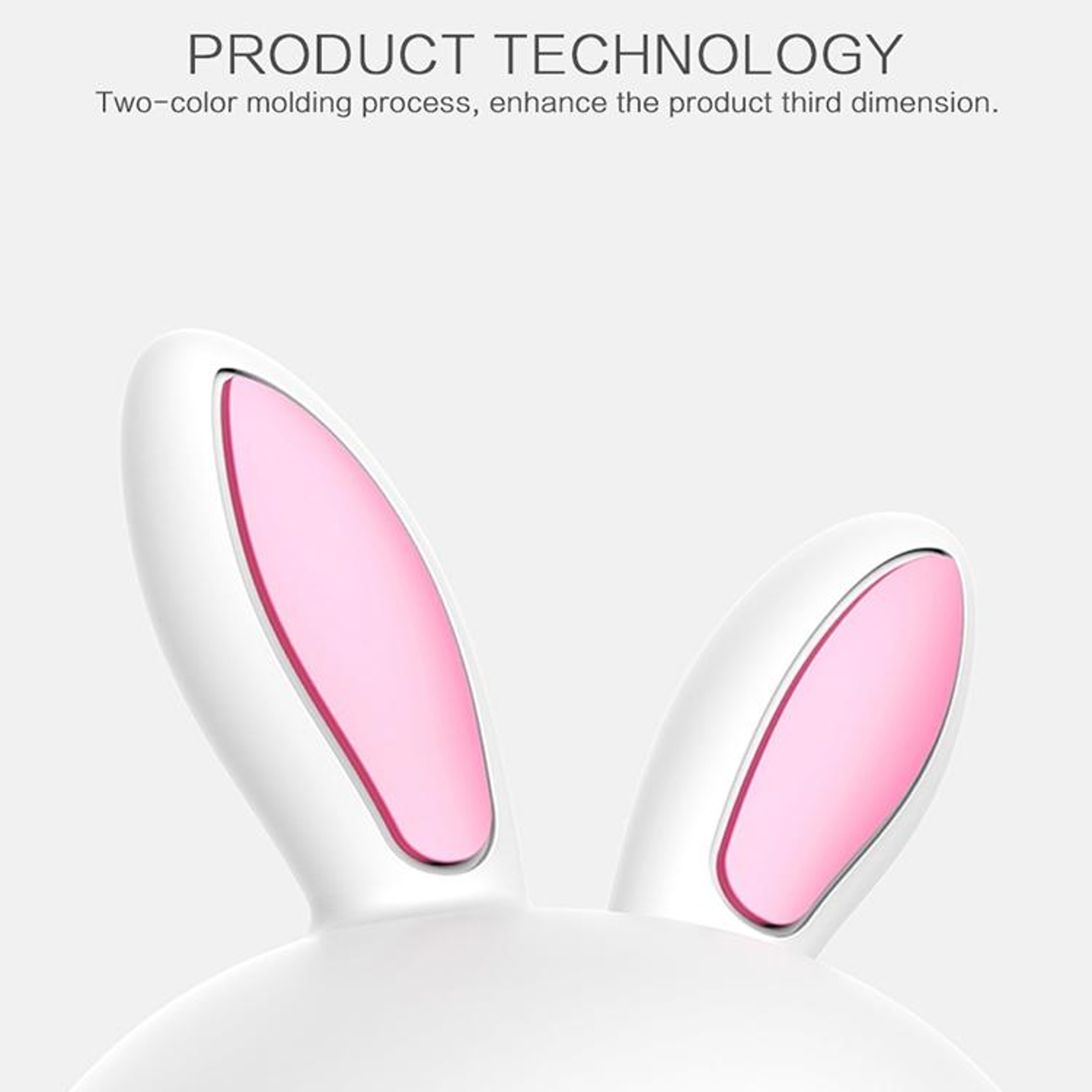 3D LED Rabbit Night Light Touch Control USB Rechargeable Lamp For Kids  Bedroom Decor 9