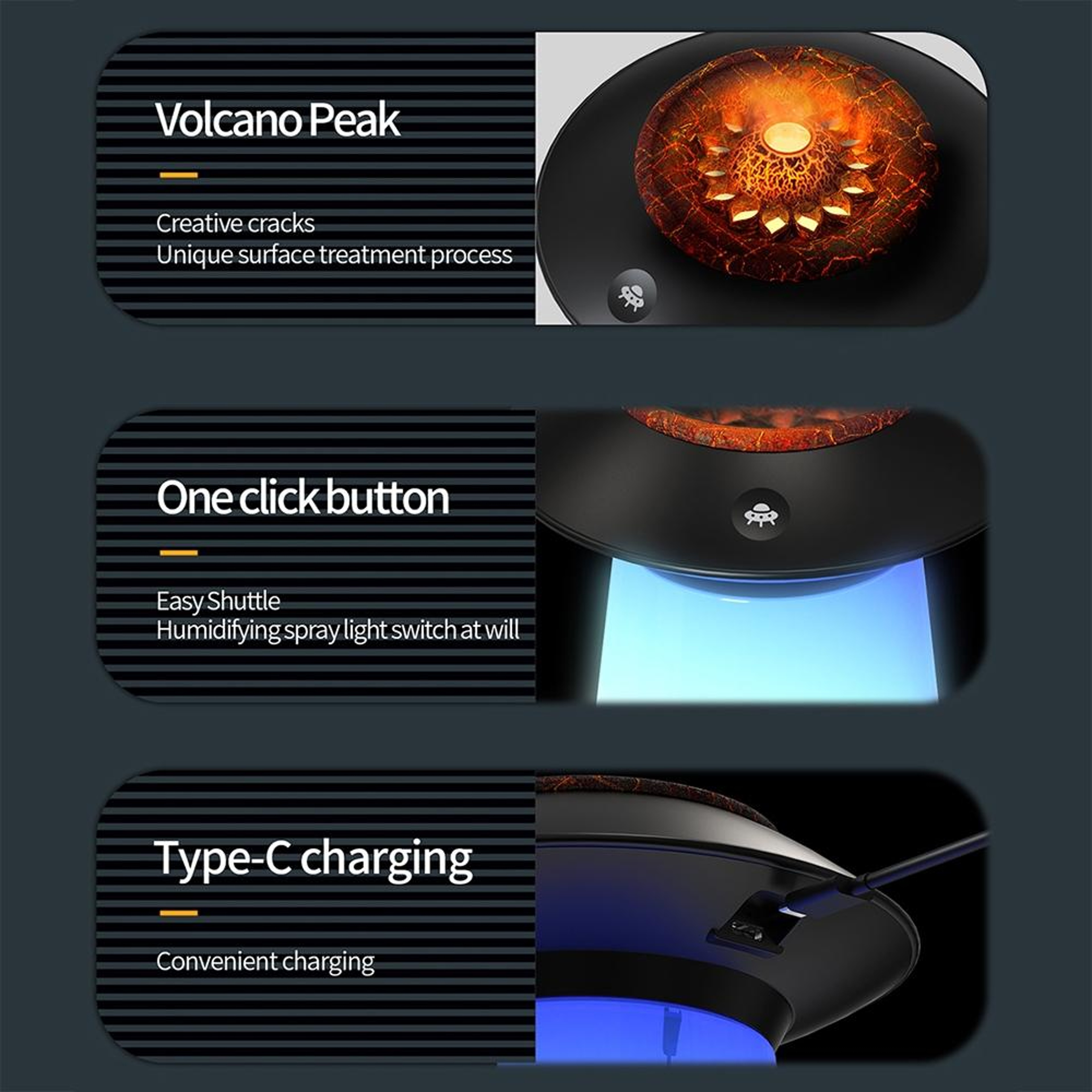 Sound Reactive RGB Flame Humidifier With Aromatherapy Diffuser And LED Mood Light 8