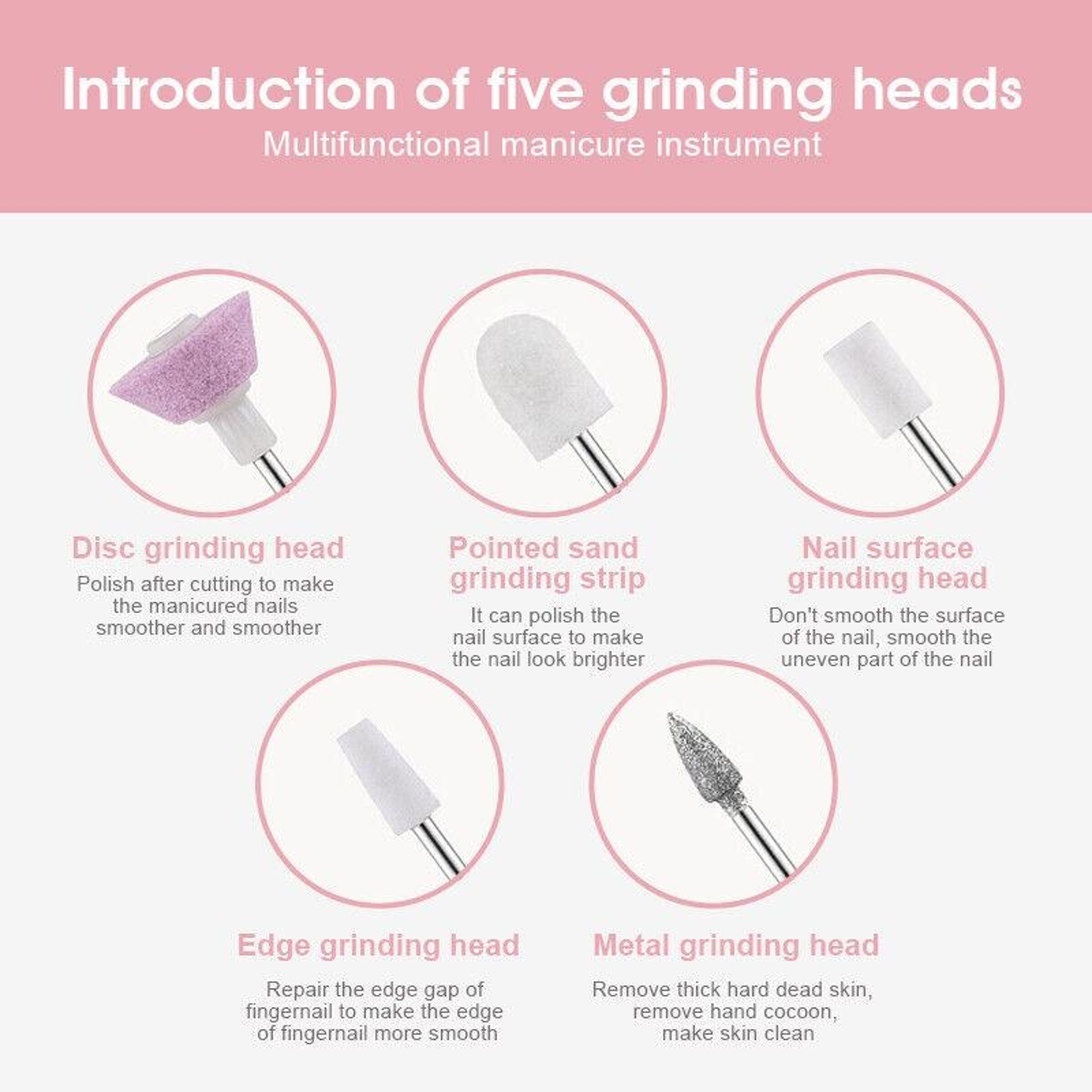 Rechargeable Nail Drill Machine With LED Light Professional Nail Drill Set For Home And Salon Use 7