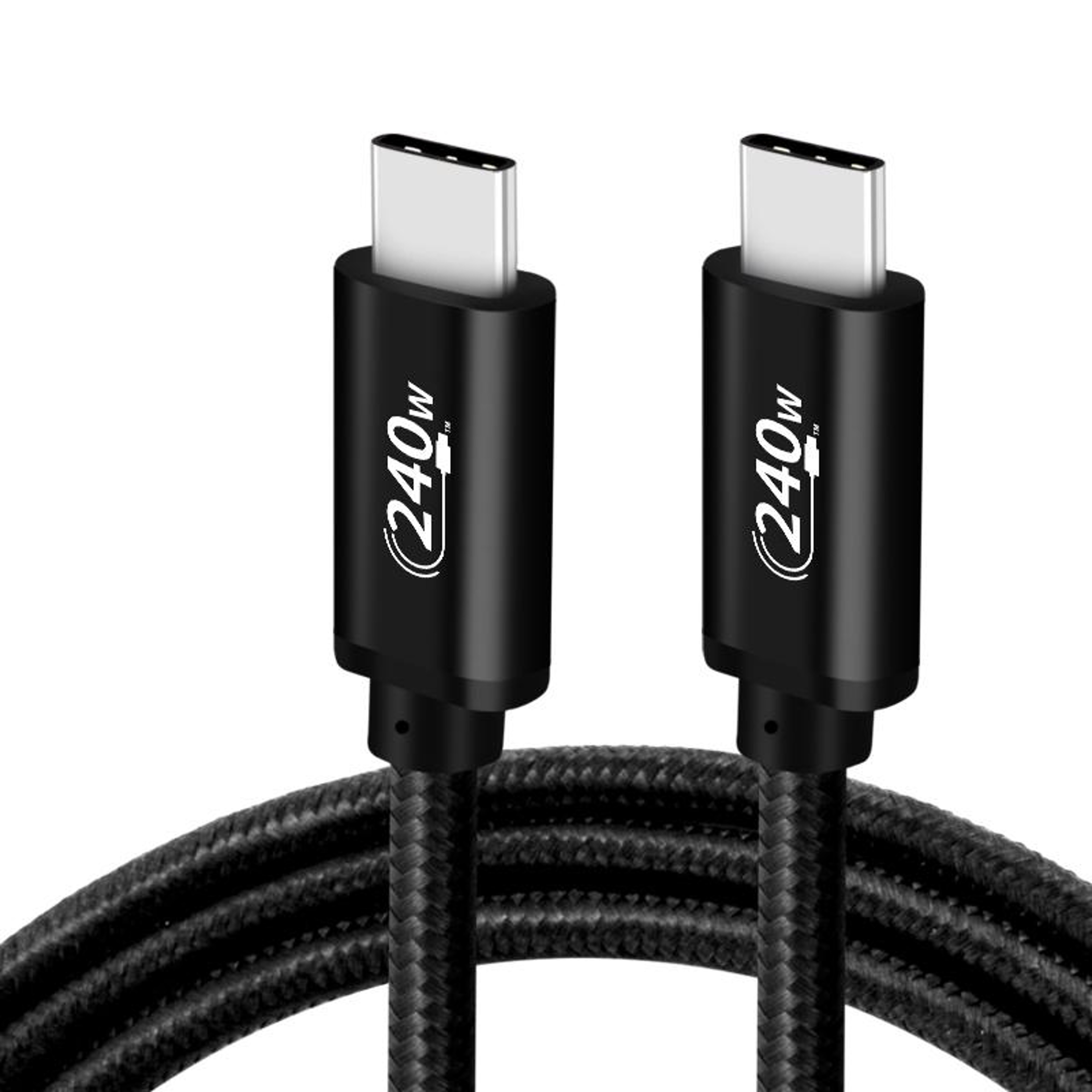 240W USB C Fast Charging Cable Braided Type C To Type C Cable For High Speed Power  Data Transfer 2