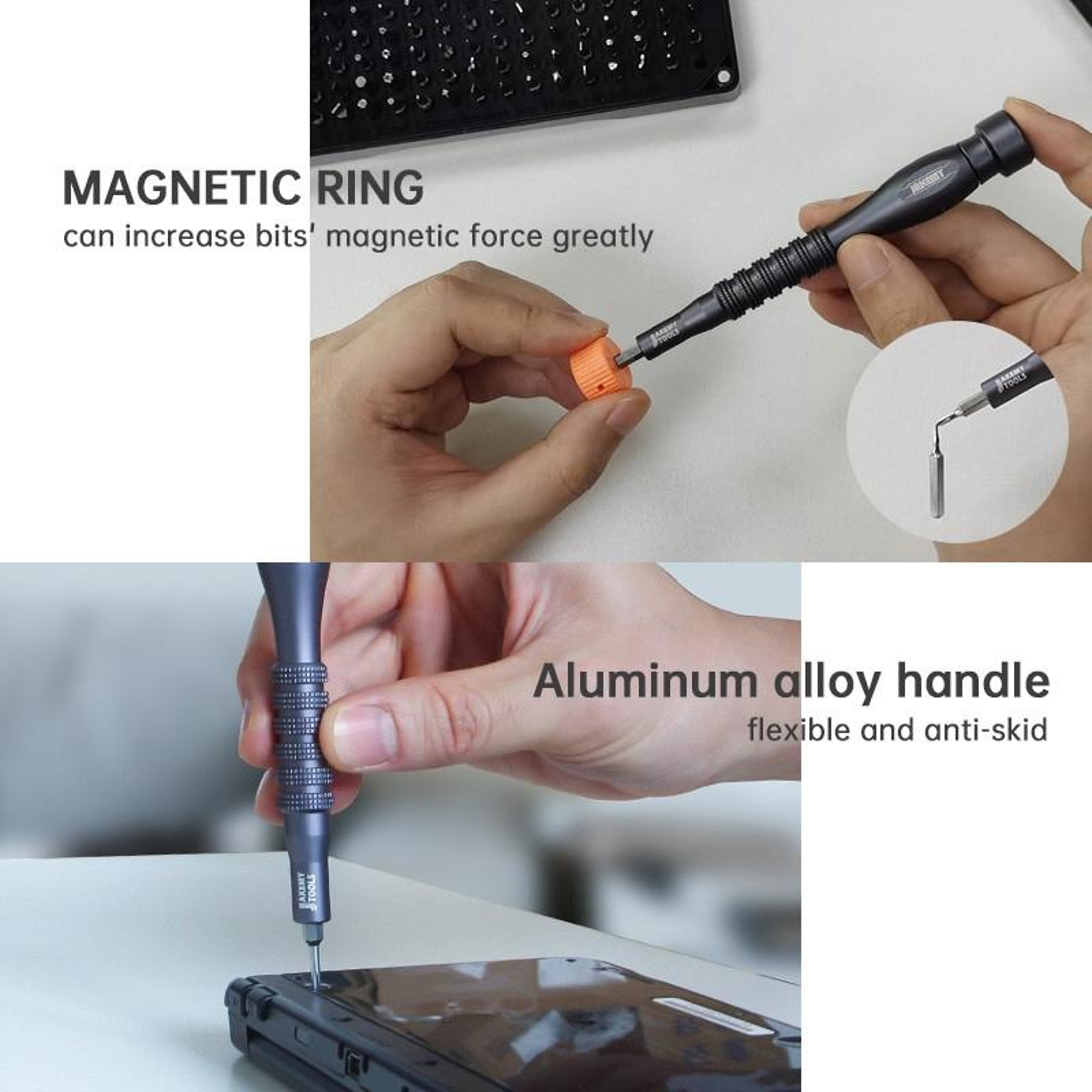 Precision Screwdriver Set with Extension Rod Magnetic Multi Bit Repair Toolkit – view 8