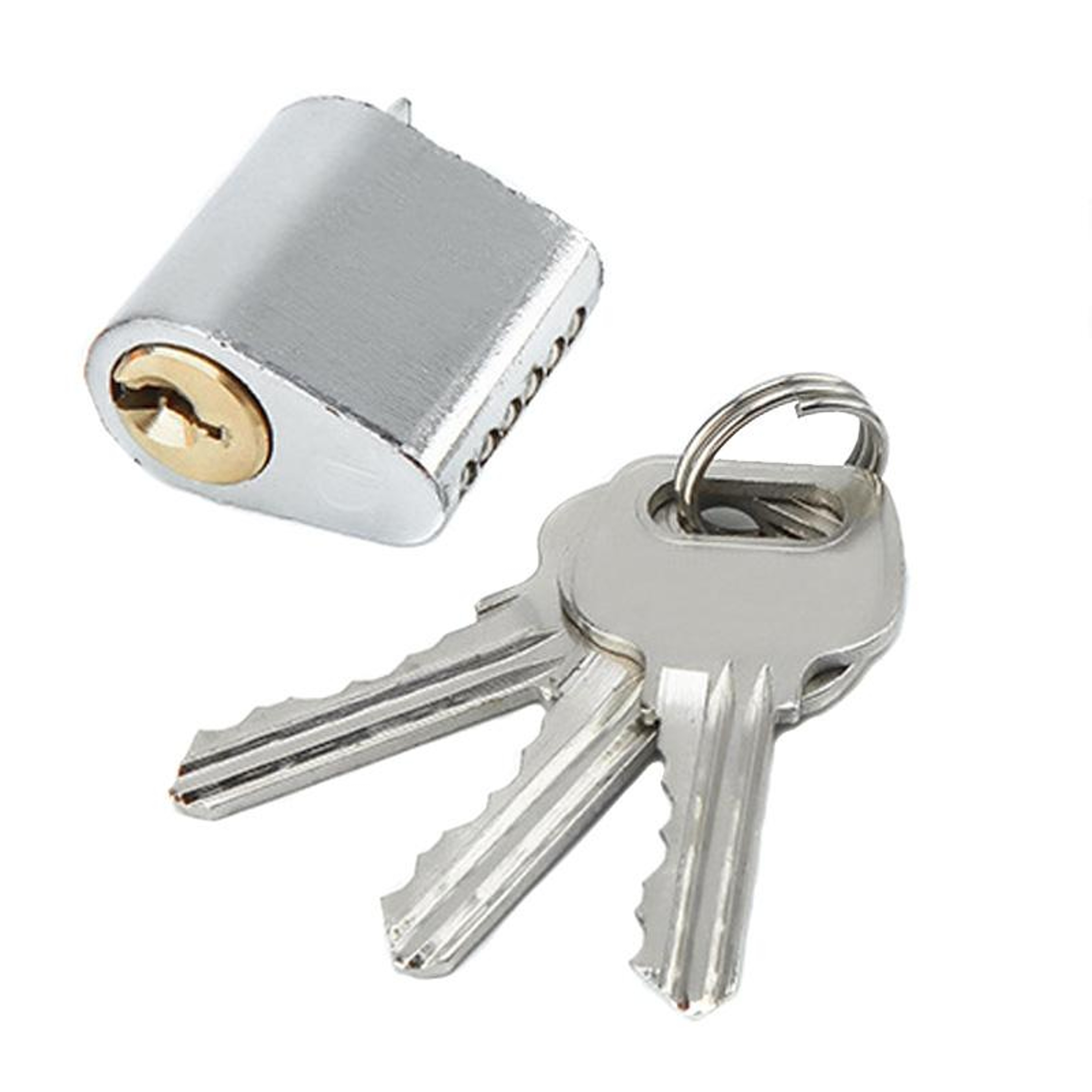 Fire Door Lock Cylinder With Key Durable Anti Pick Security Door Latch Core 0