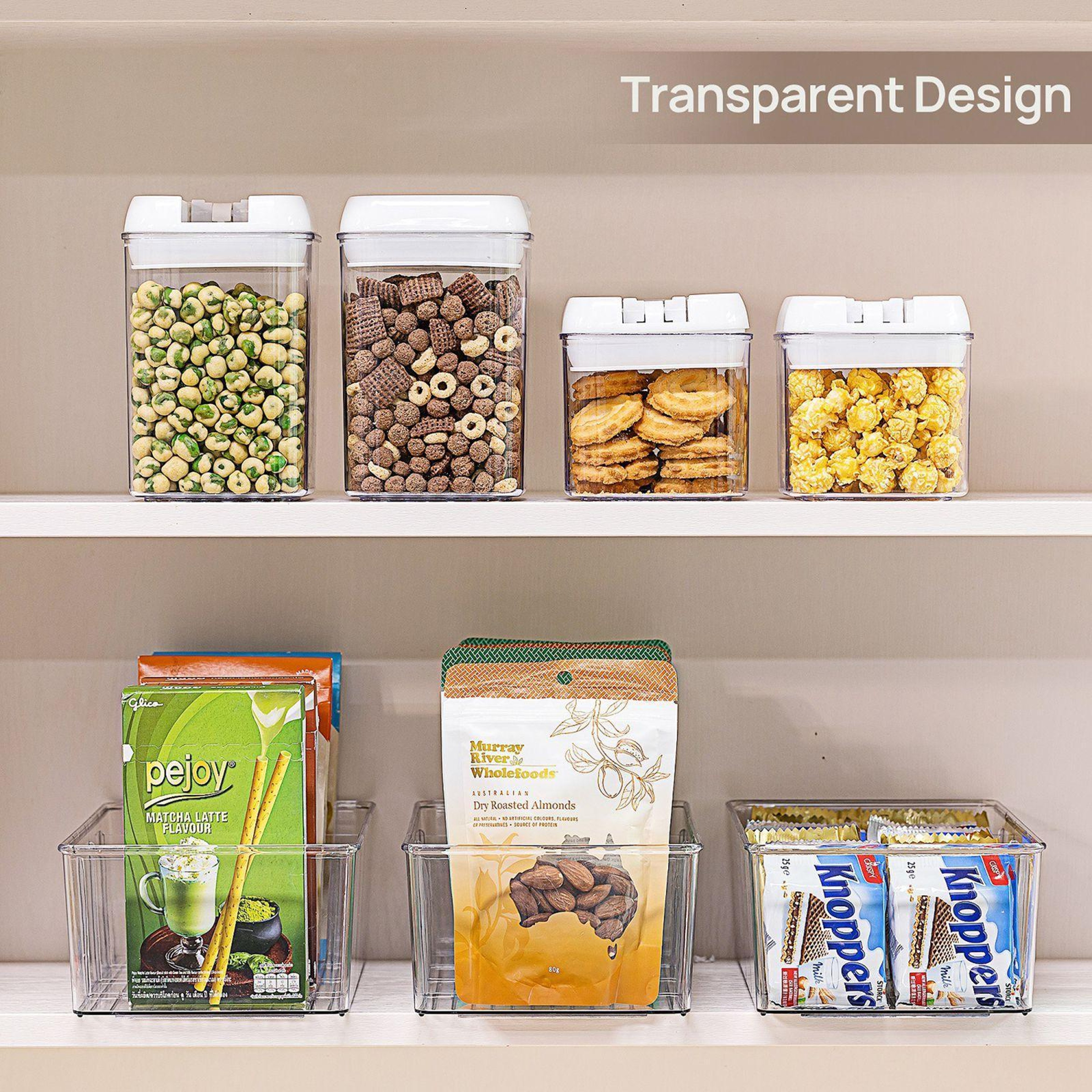 Four-Compartment Clear Storage Box Desktop Organizer with Removable Dividers – view 6