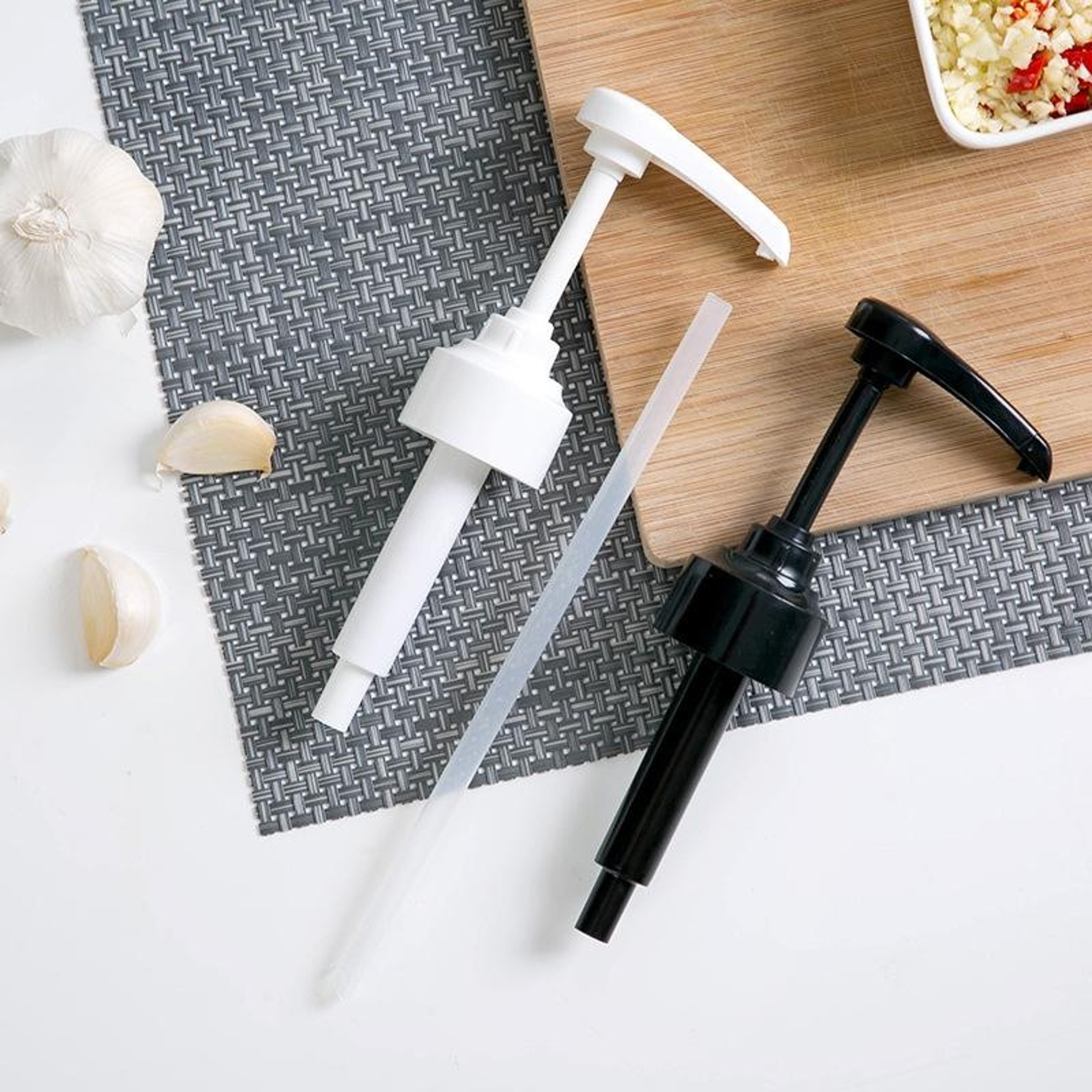 Precision 8ml Condiment Dispenser Pump Nozzle Set For Bottles Reusable Sauce Pump Head 0