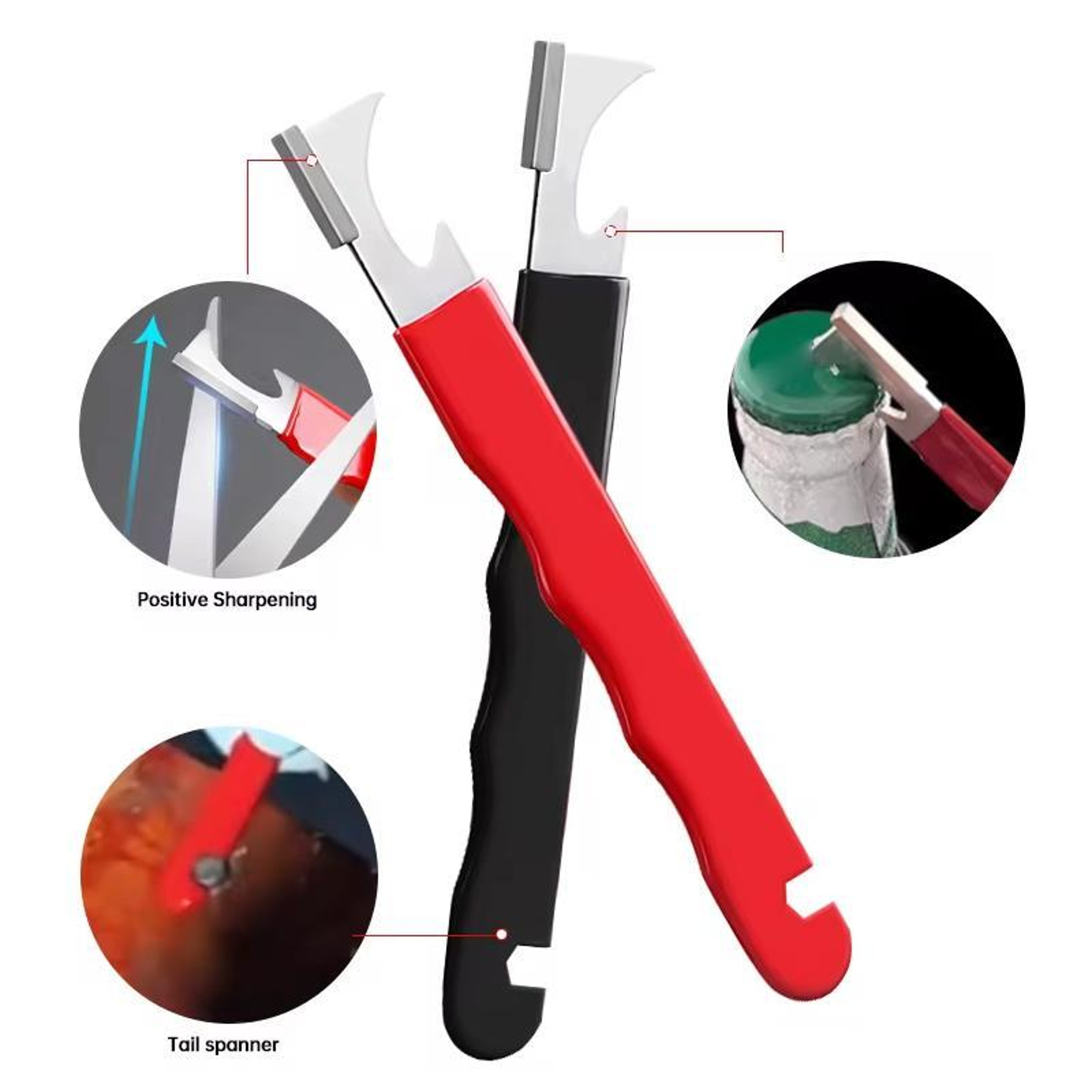 Portable Knife  Garden Tool Sharpener Multifunction Handheld Bottle Opener Wrench Tool 2