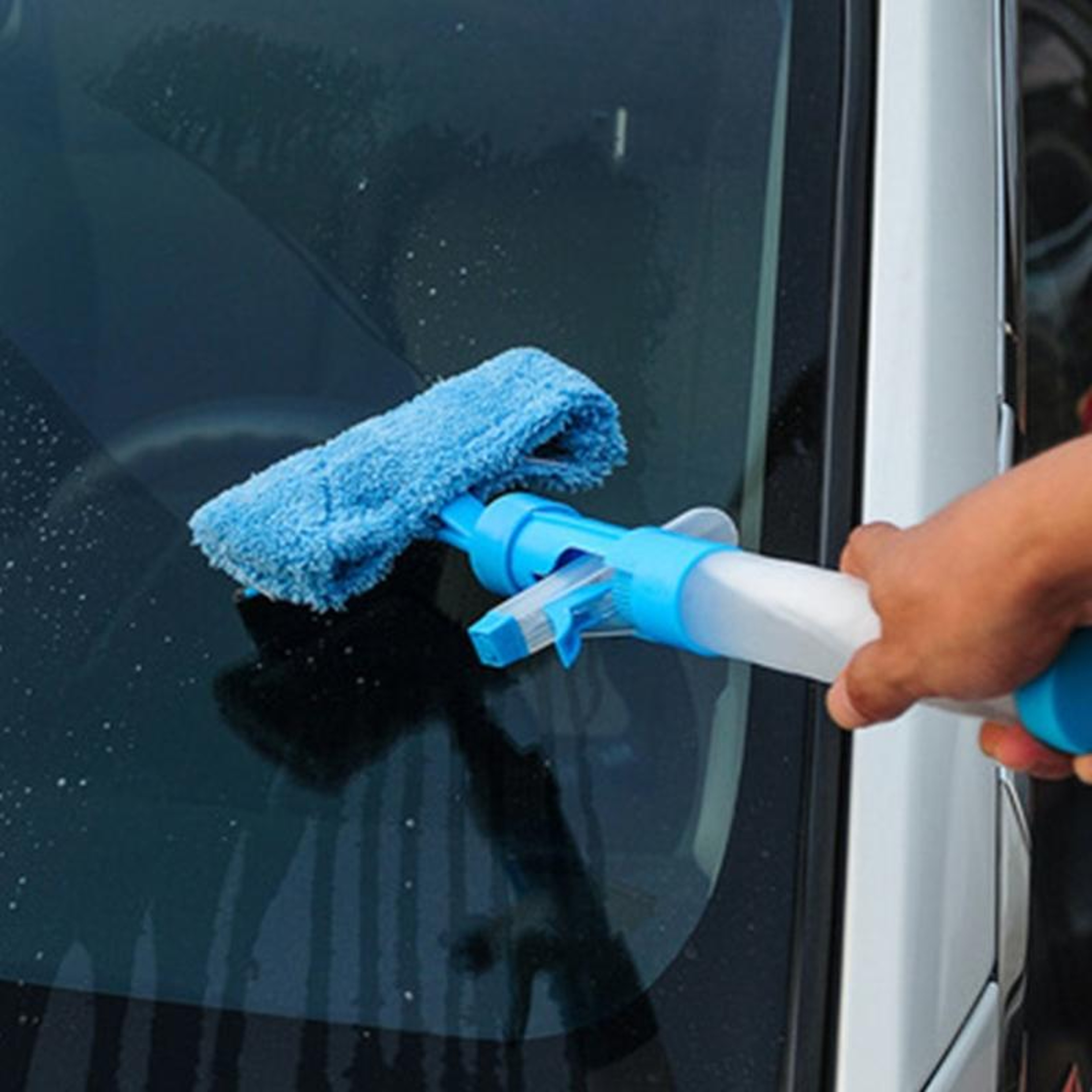 2in1 Spray Window Cleaning Tool With Double Sided Scraper Brush 0