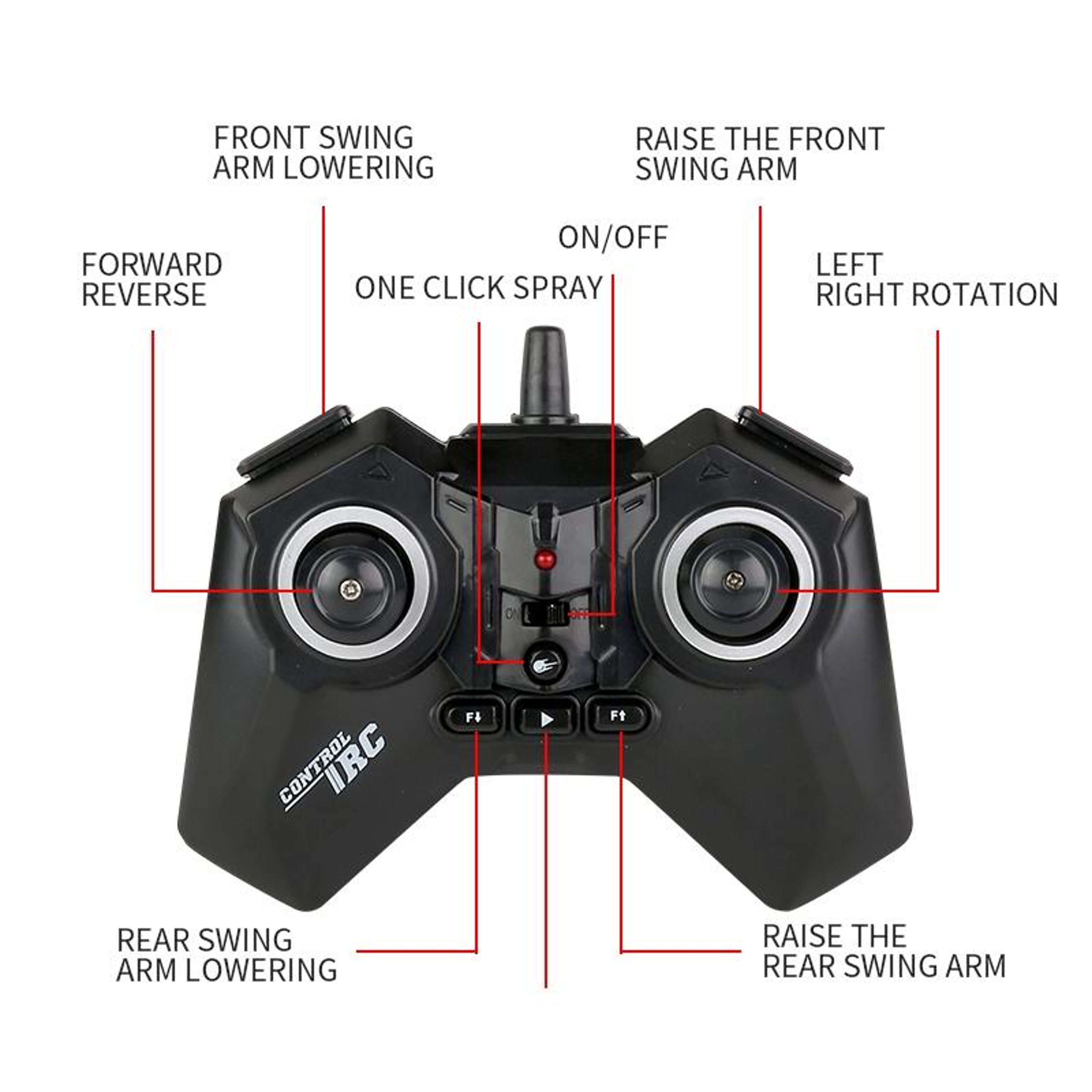 Wheel RC Stunt Car Off Road  Remote Control Swing Arm Vehicle 3