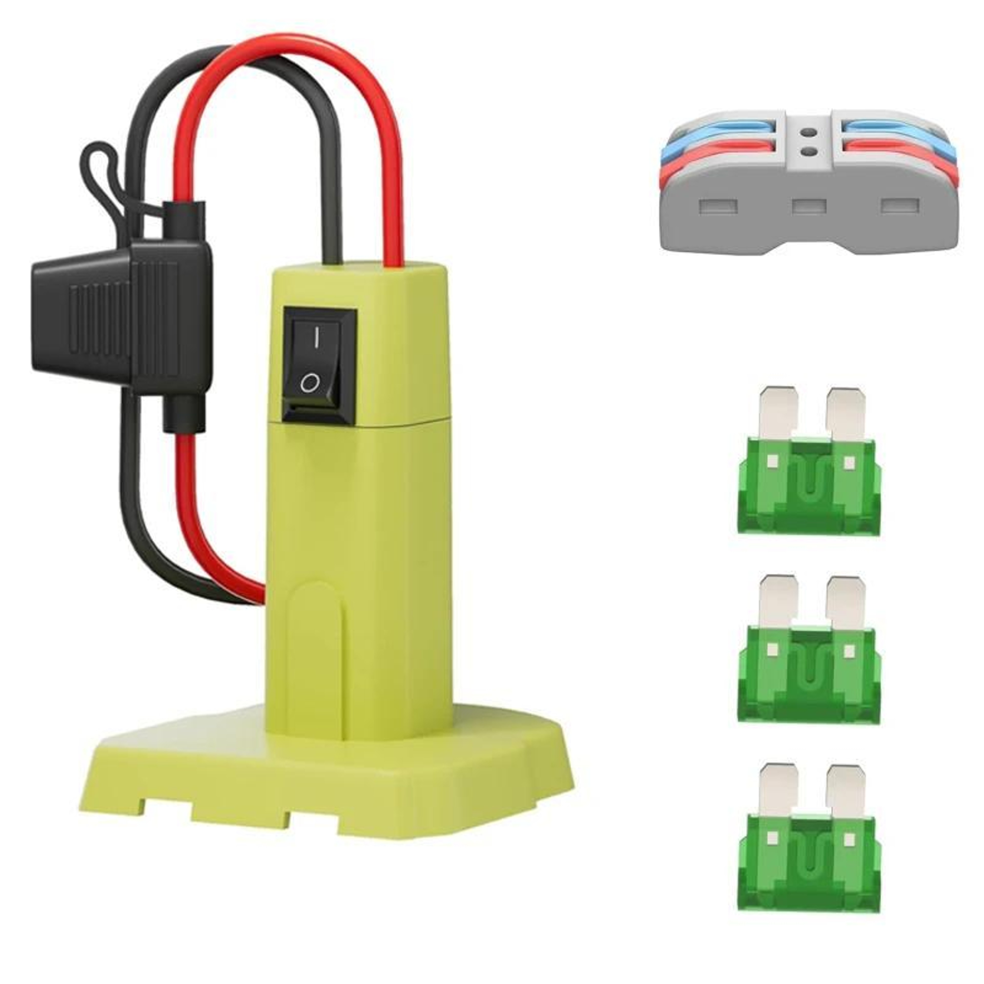 Ryobi Battery Adapter Power Wheels DIY Converter Kit Switch Fuse  Wire – view 1