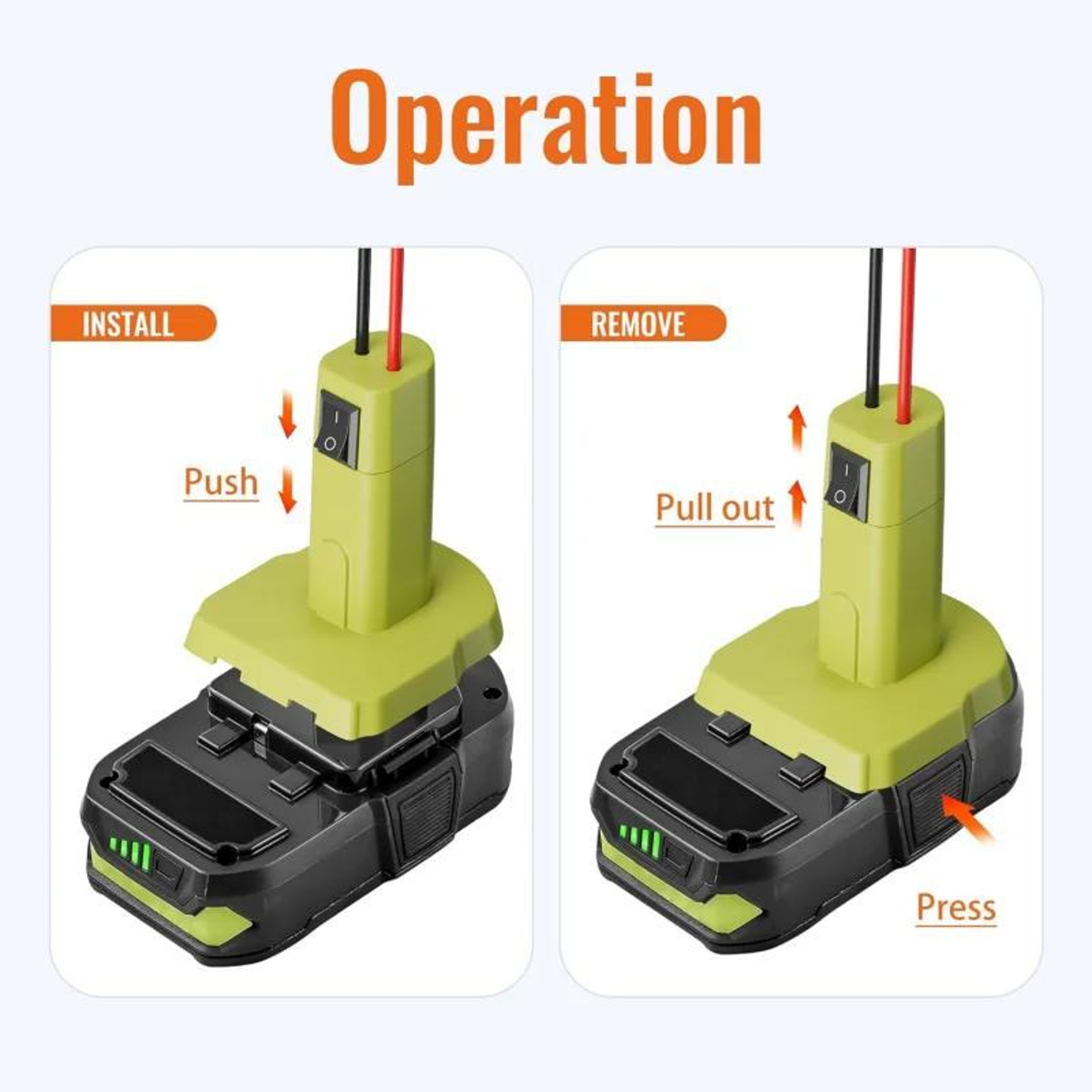 Ryobi Battery Adapter Power Wheels DIY Converter Kit Switch Fuse  Wire – view 6