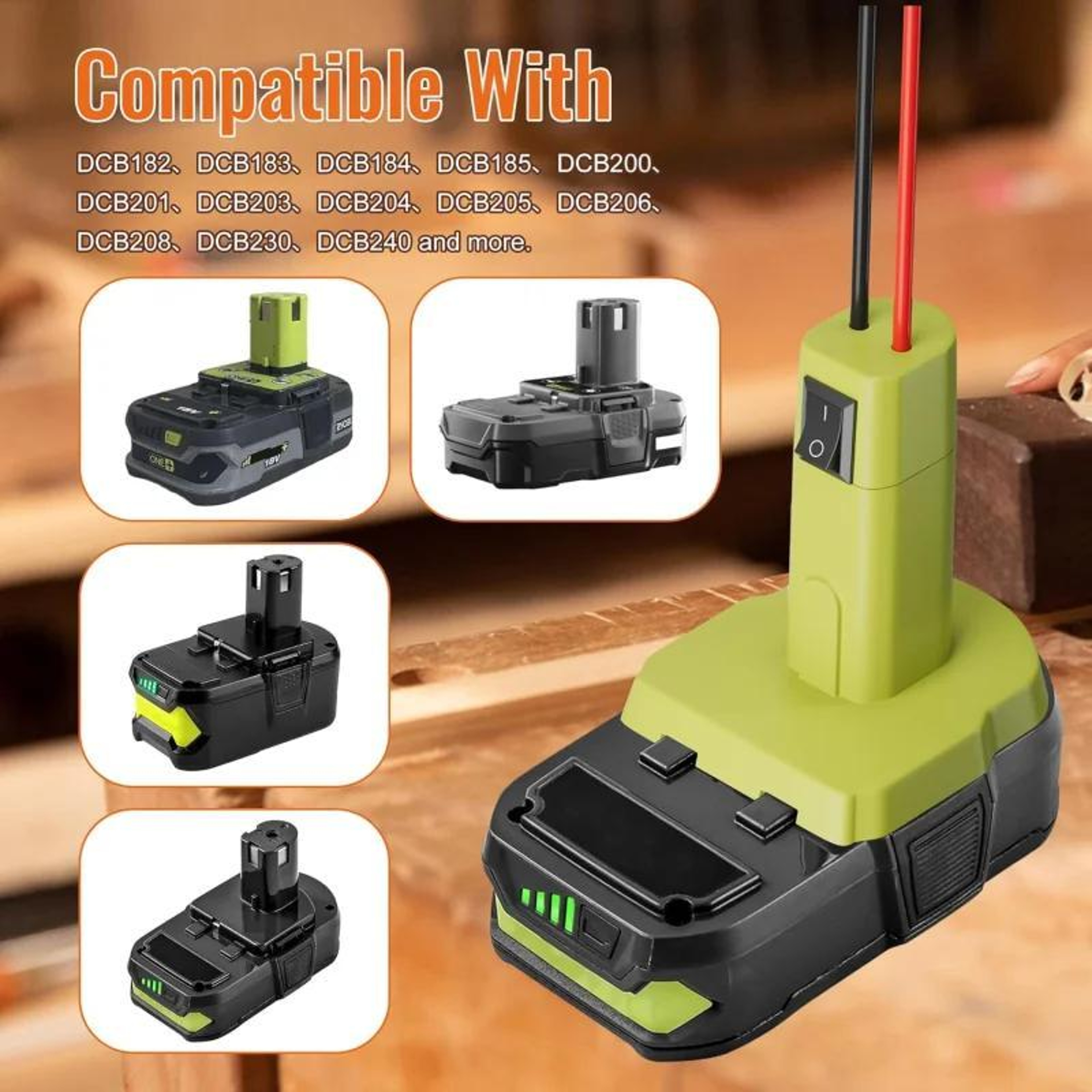 Ryobi Battery Adapter Power Wheels DIY Converter Kit Switch Fuse  Wire – view 8