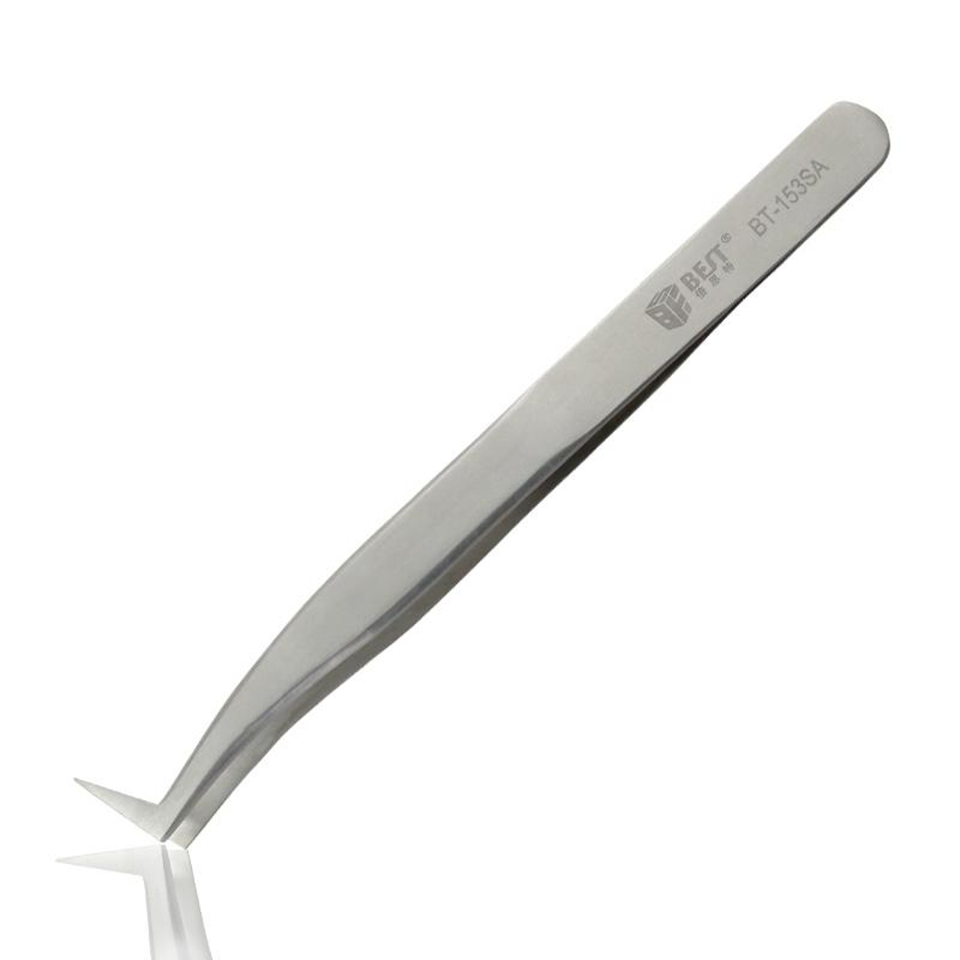 Precision Curved Stainless Steel Eyelash Extension Tweezers For Lash Artists 0