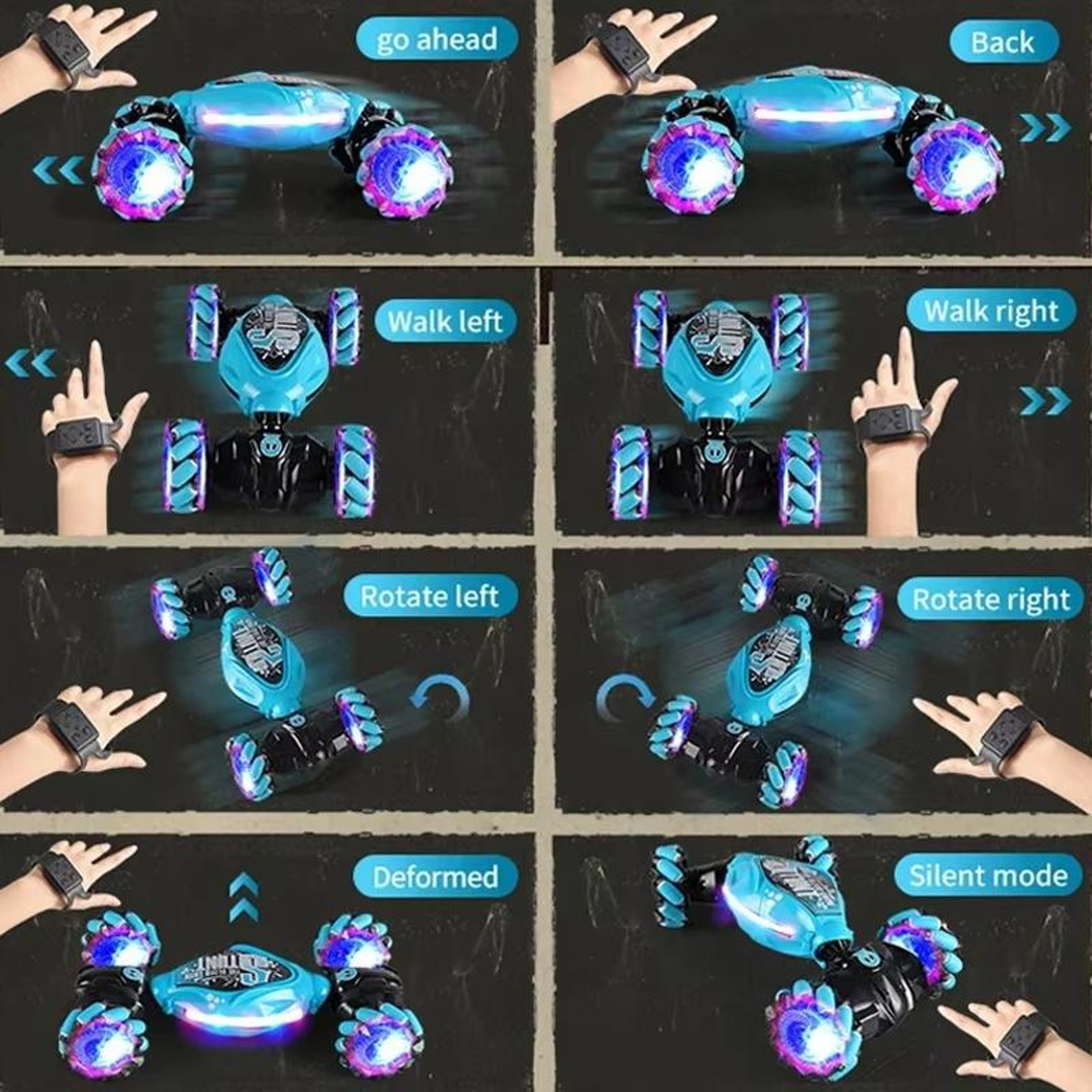 Gesture Sensing RC Stunt Car All Terrain Remote Control Gesture Control Toy Car – view 3
