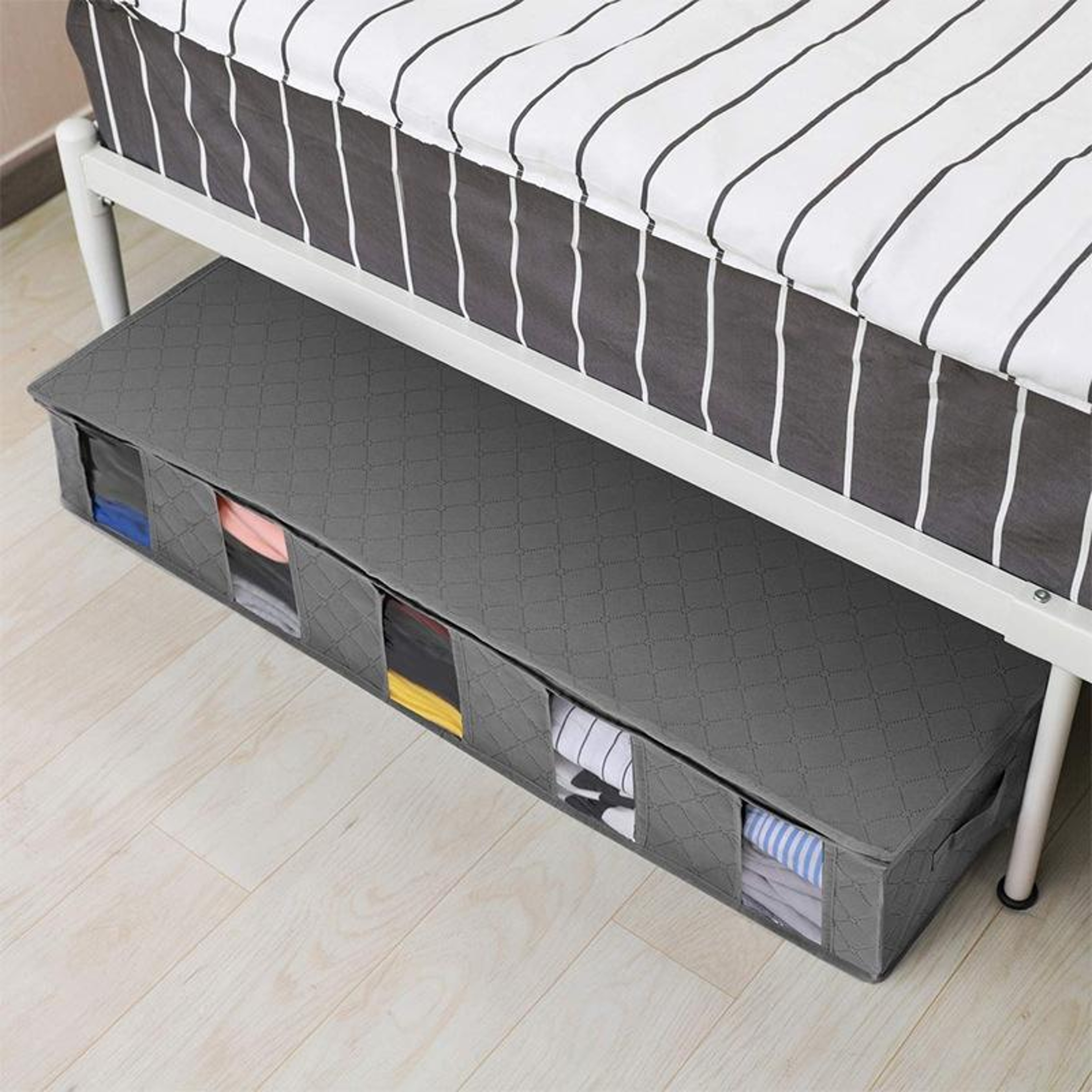 Foldable Under Bed Storage Bag For Clothes Blankets And Quilts 2