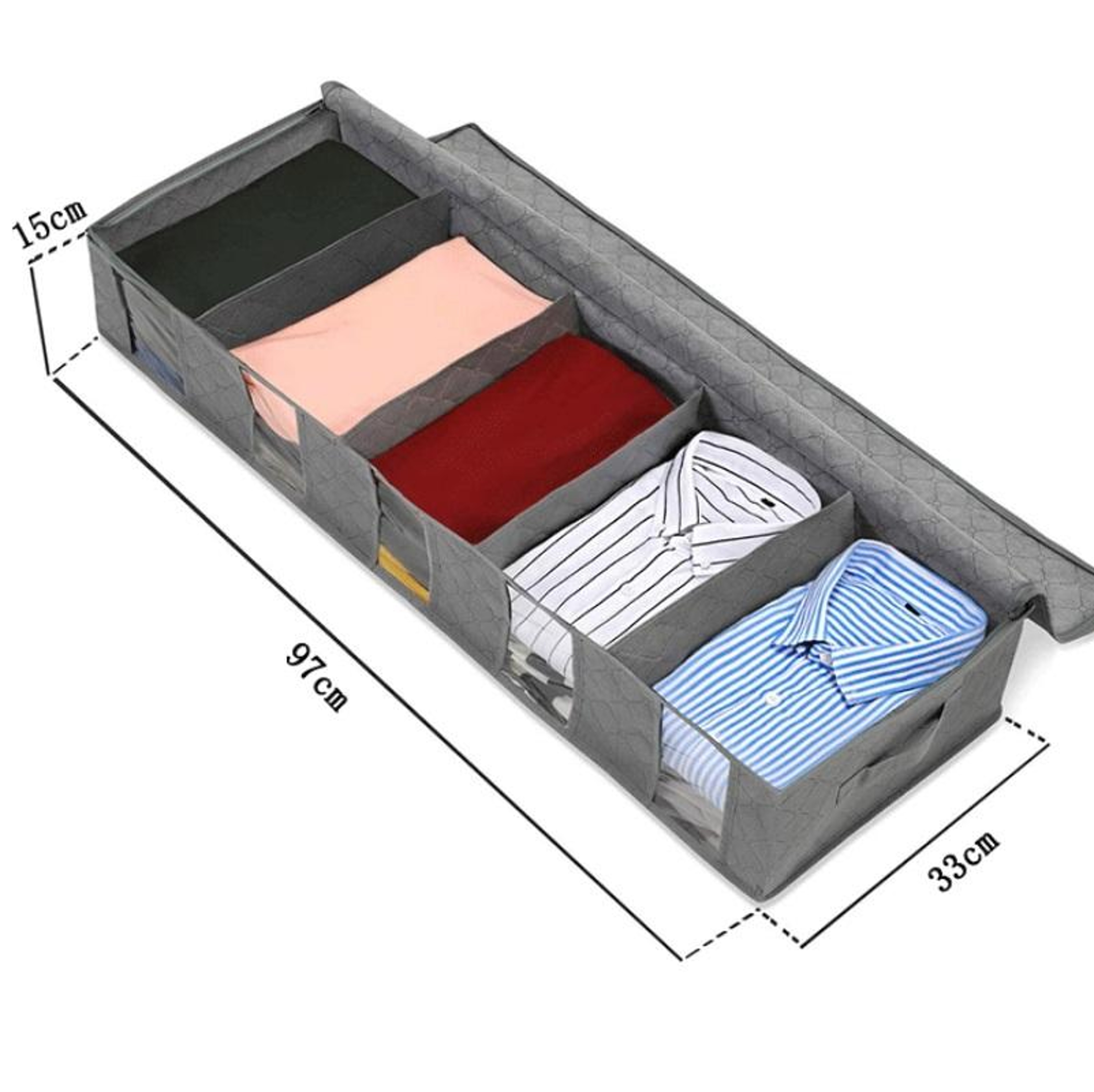 Foldable Under Bed Storage Bag For Clothes Blankets And Quilts 5