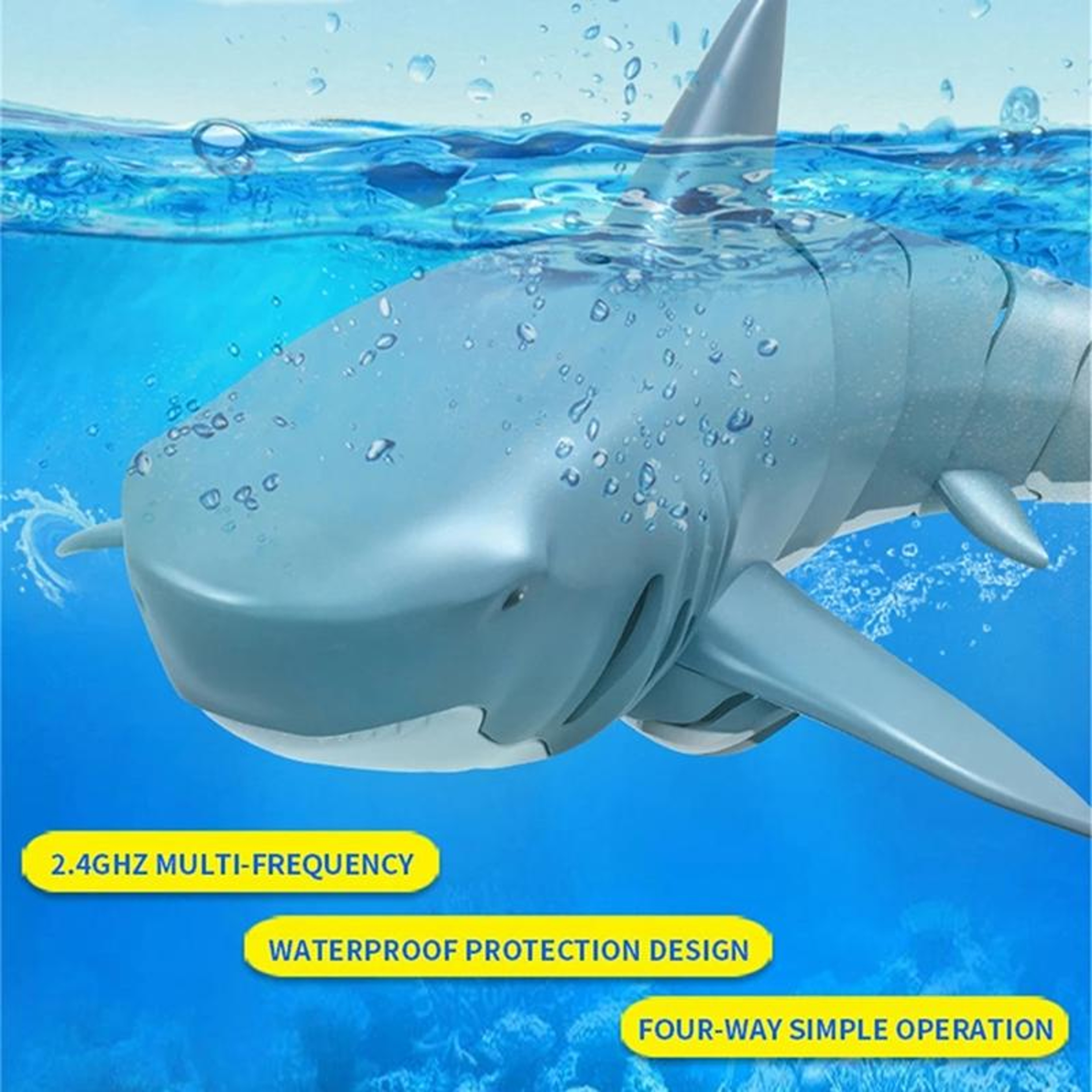 Waterproof Remote Control Shark Toy  RC Shark Simulation Toy for Kids & Adults – view 4